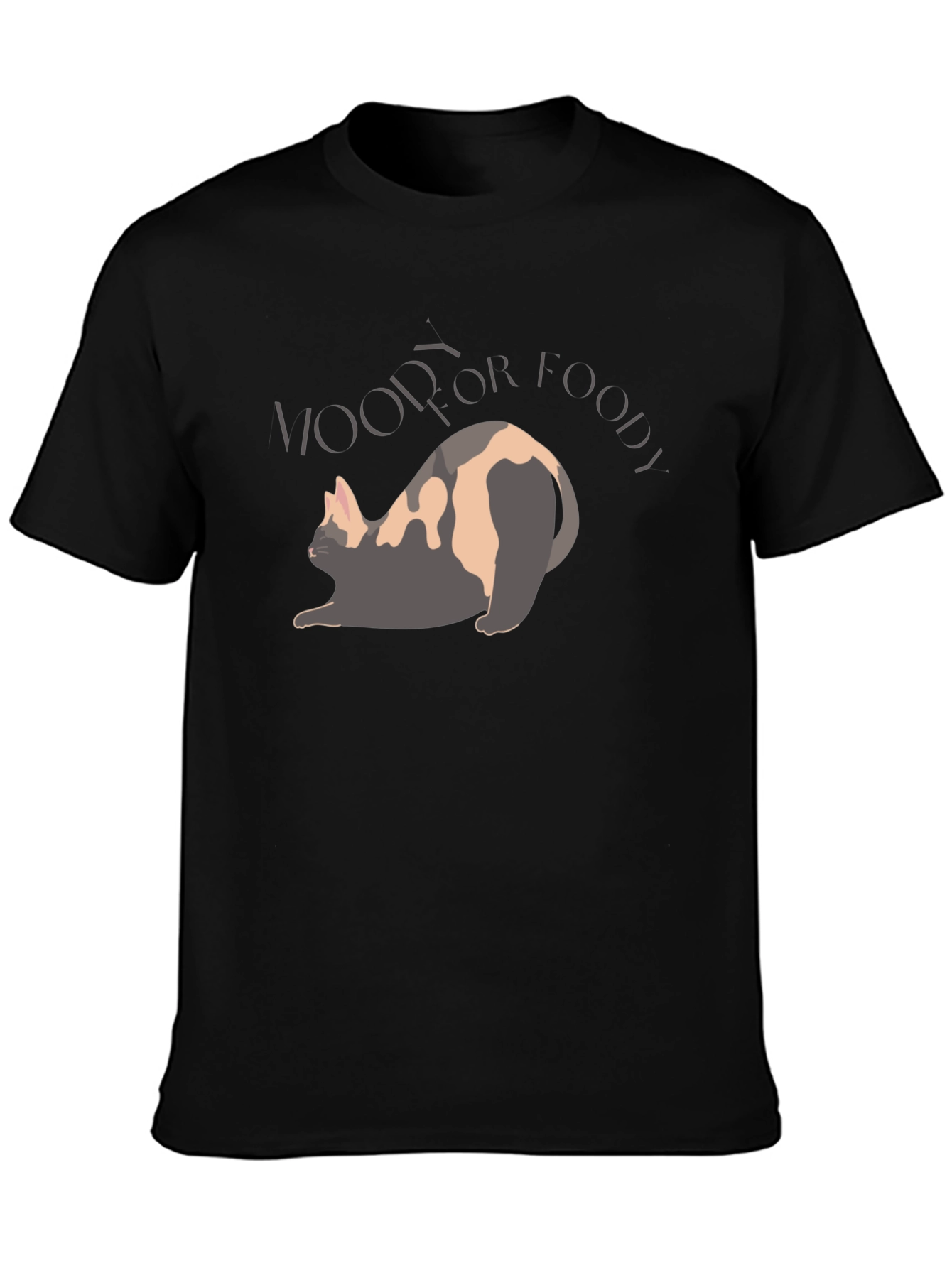 Humorous Woof For Foody Cat Lover Tee