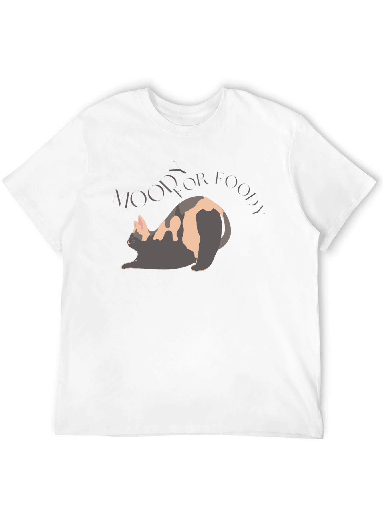 Humorous Woof For Foody Cat Lover Tee