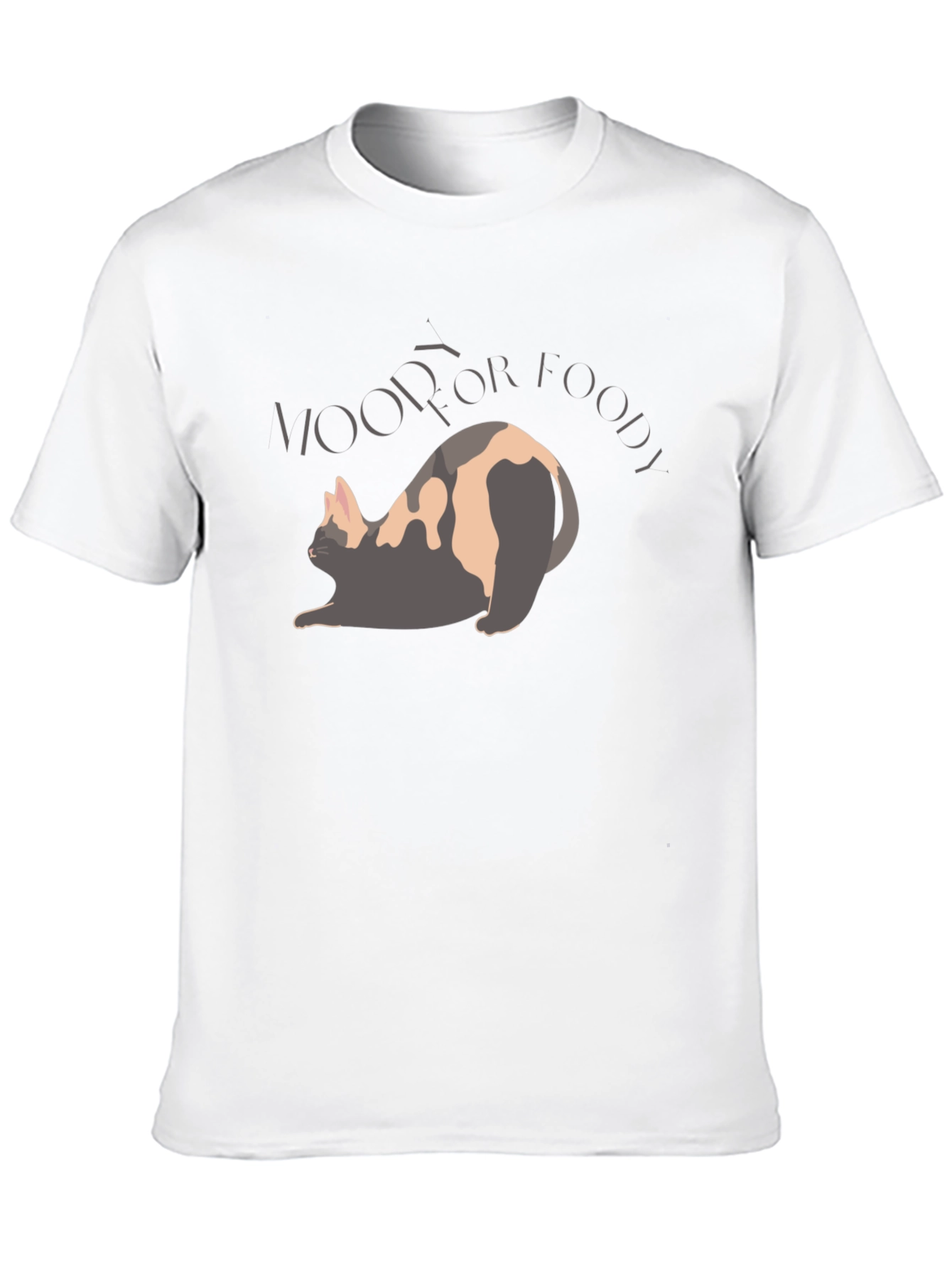 Humorous Woof For Foody Cat Lover Tee