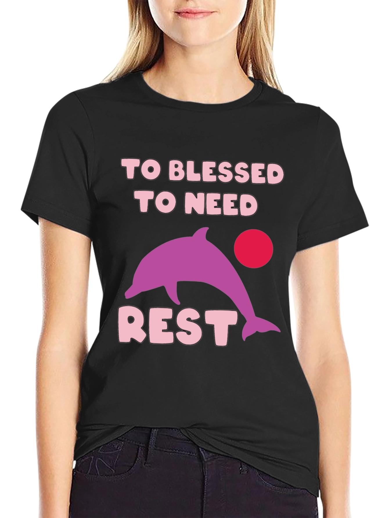 Blessed Dolphin Graphic Tee - Relaxed Fit