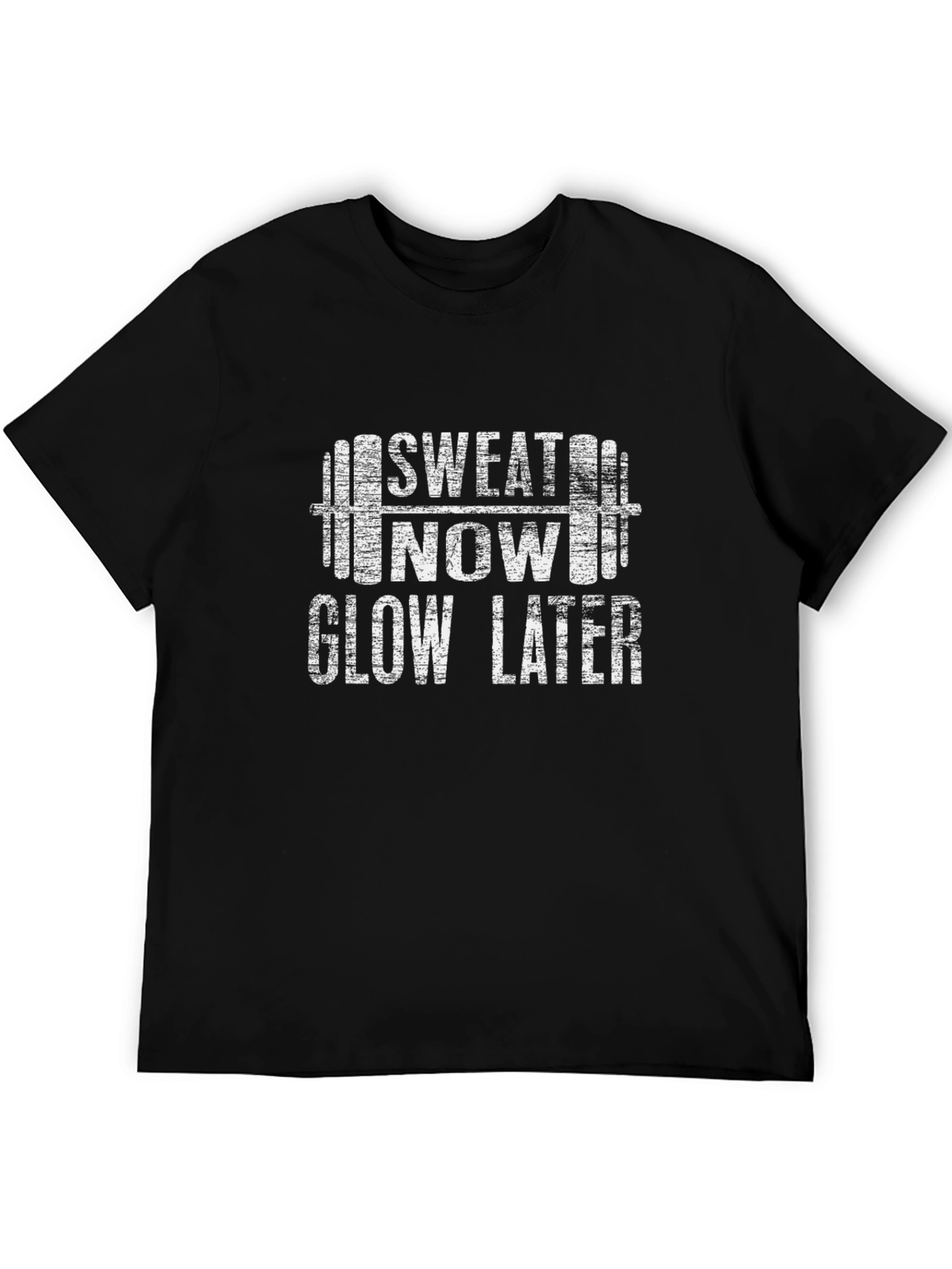 Sweat Now Glow Later Black Graphic Tee
