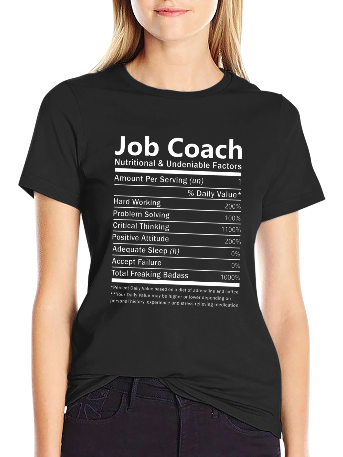 Job Coach T-Shirt: Nutritional Facts