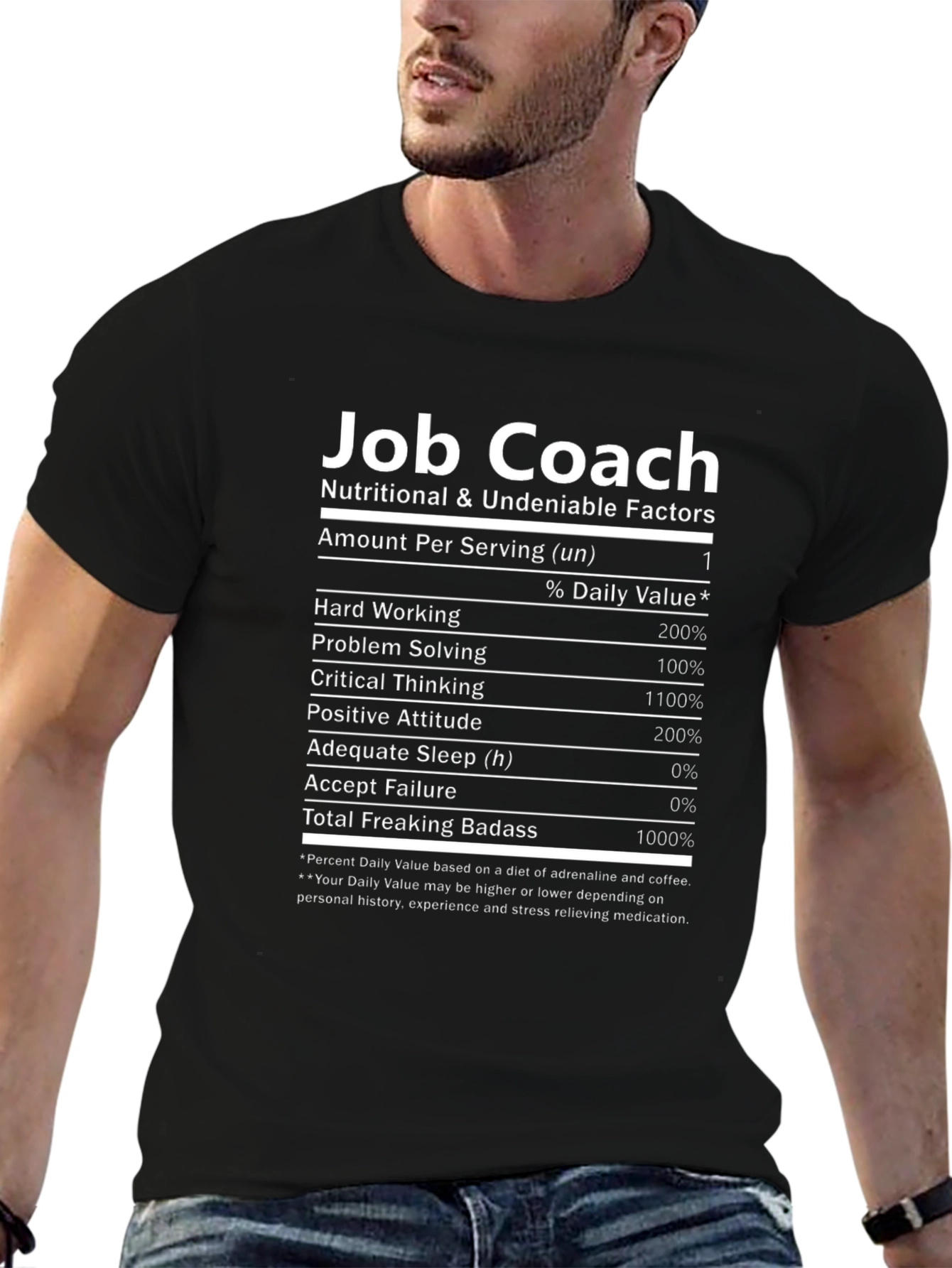 Job Coach T-Shirt: Nutritional Facts