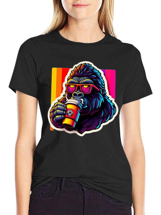 Cool Gorilla Coffee T-Shirt - Stylish Graphic Tee