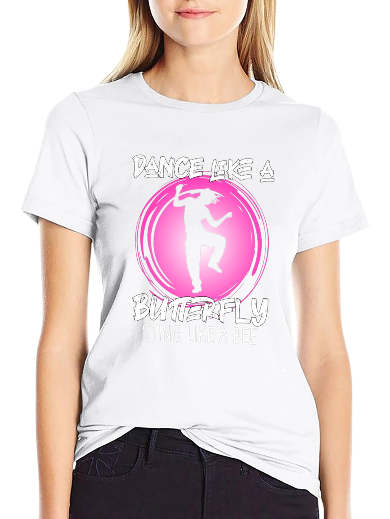 Dance Like a Butterfly Graphic T-Shirt - Black