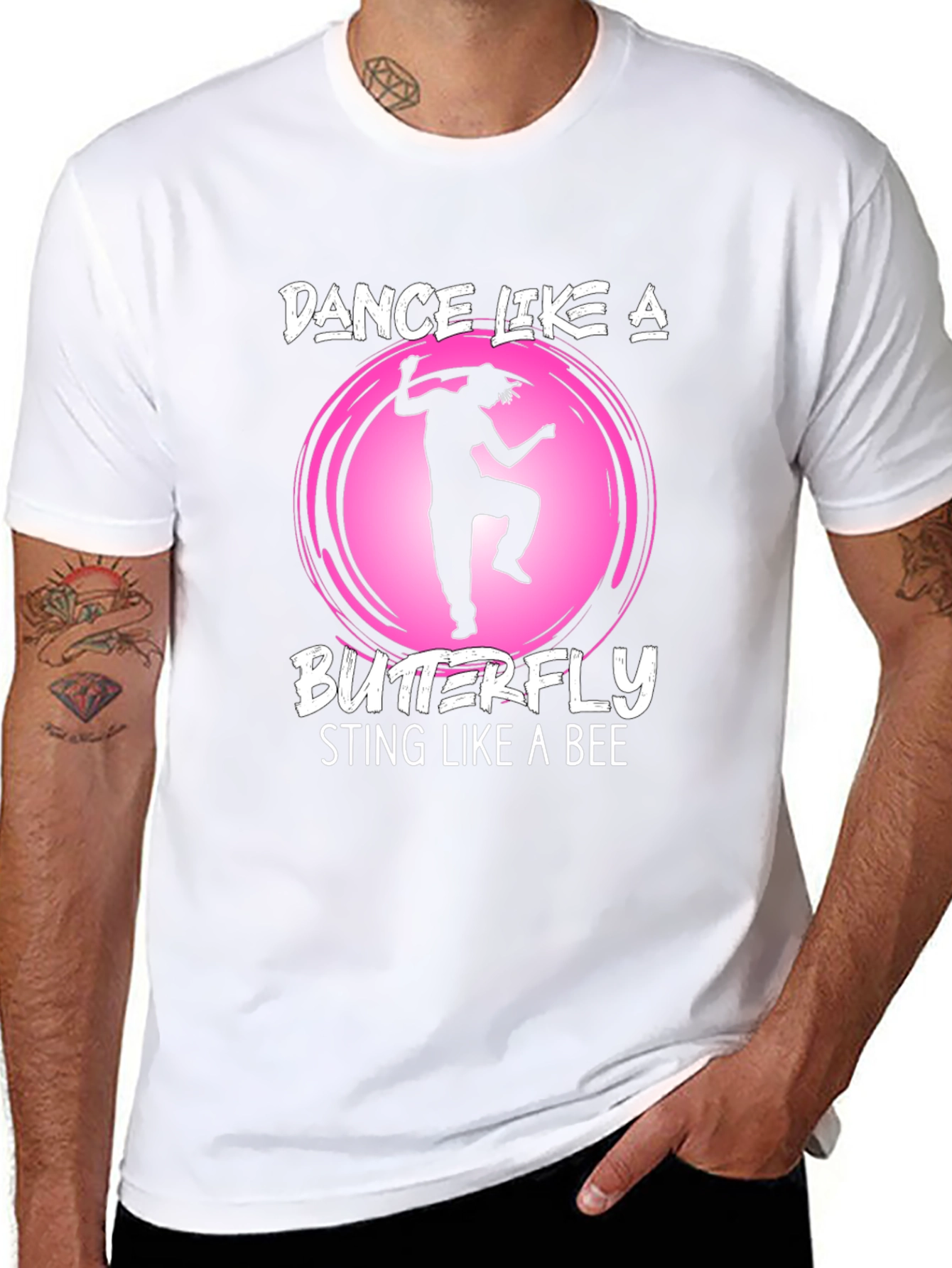 Dance Like a Butterfly Graphic T-Shirt - Black