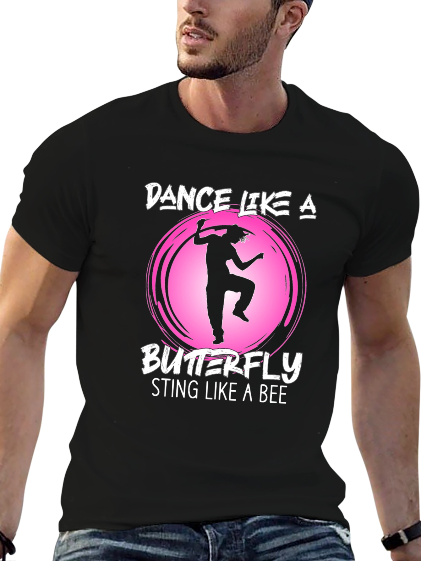 Dance Like a Butterfly Graphic T-Shirt - Black