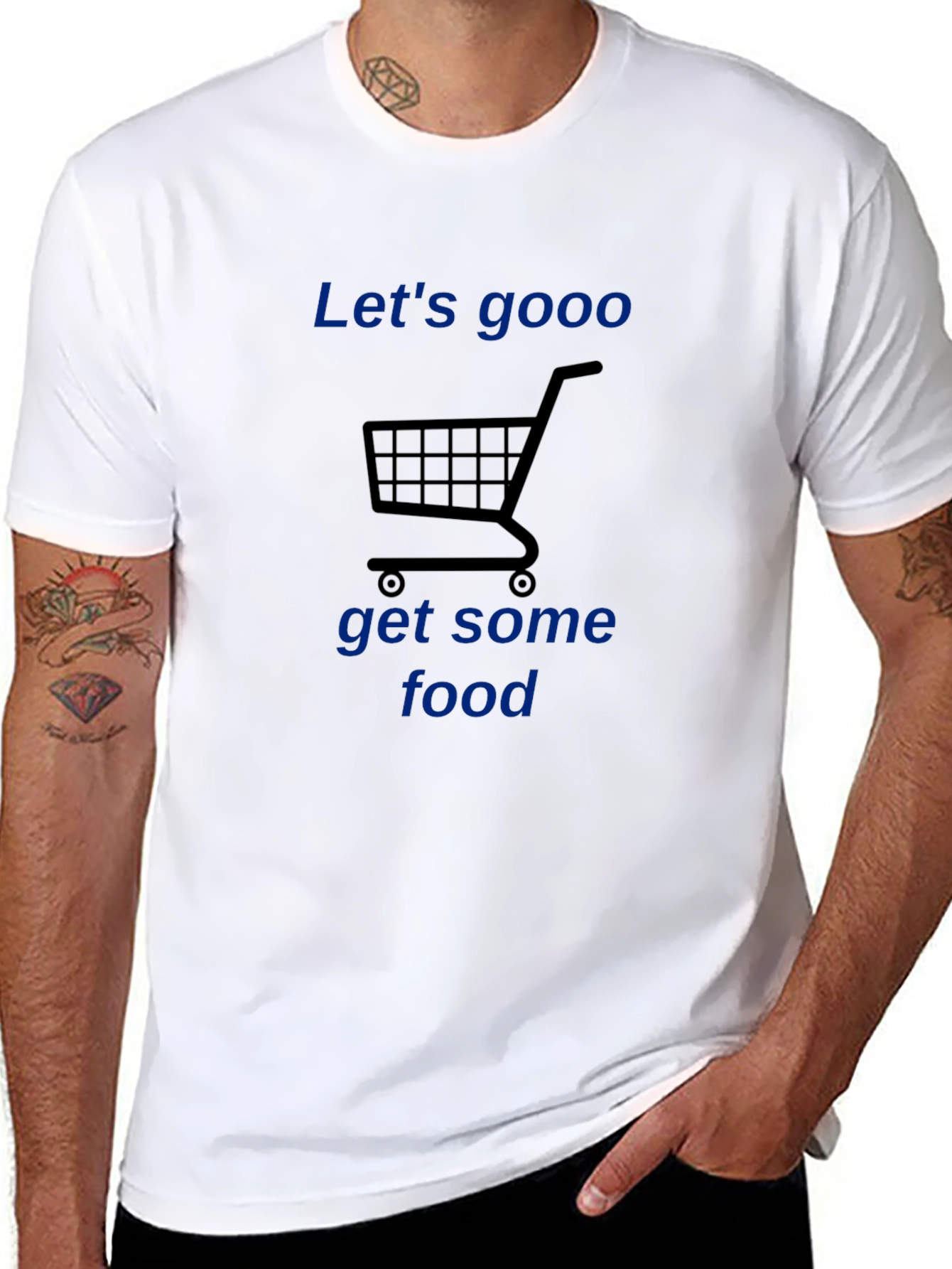 Lets Gooo Get Some Food Black T-Shirt