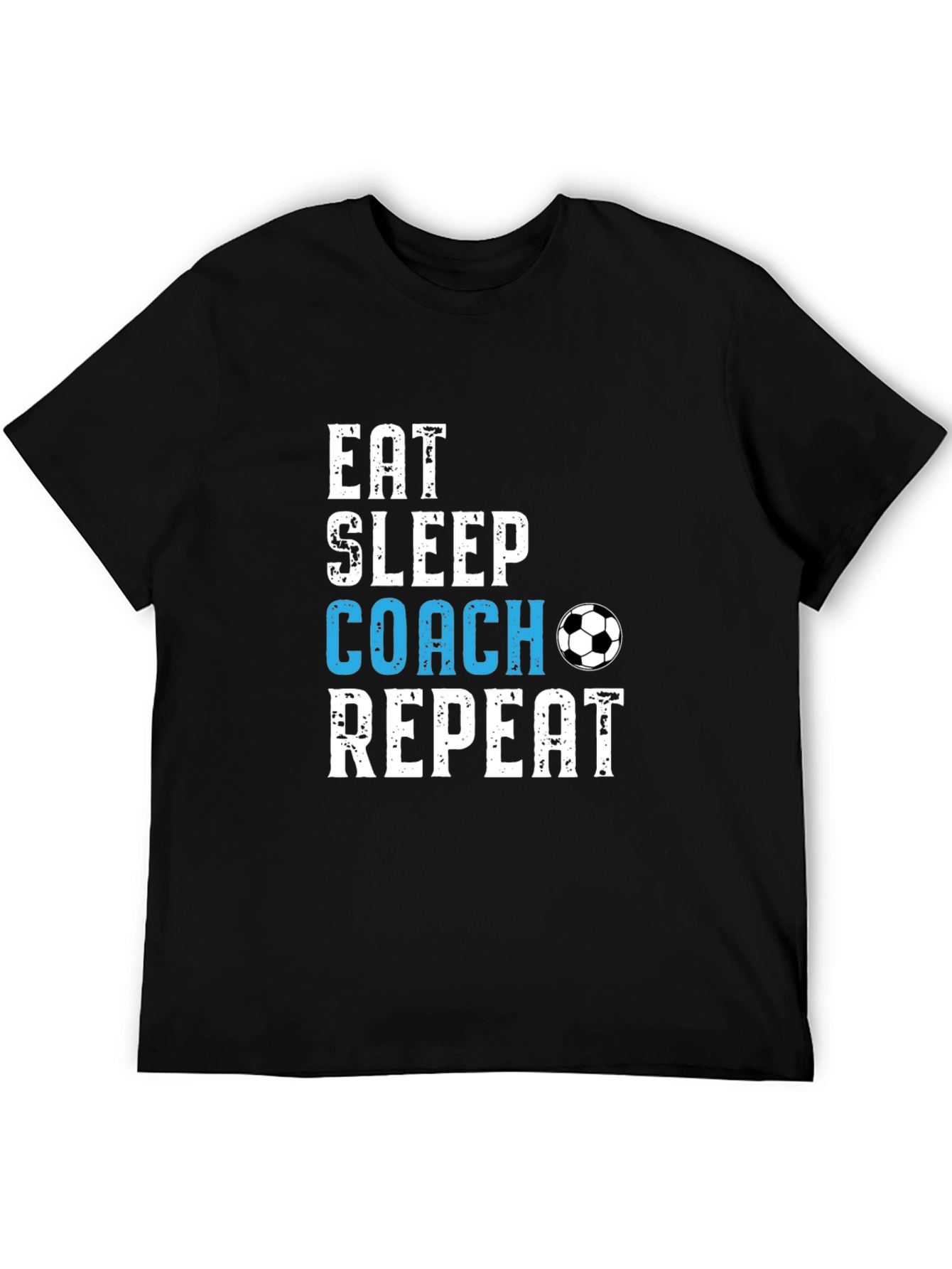 Eat Sleep Coach Repeat Soccer T-Shirt