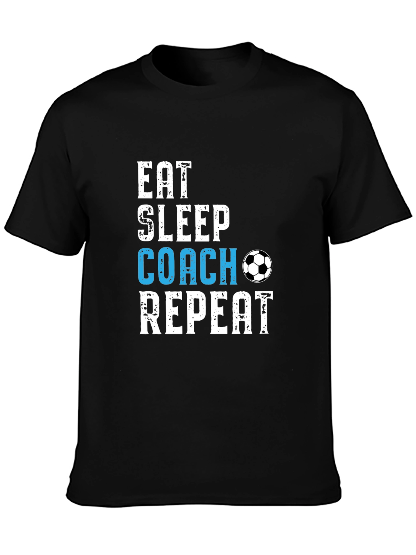 Eat Sleep Coach Repeat Soccer T-Shirt
