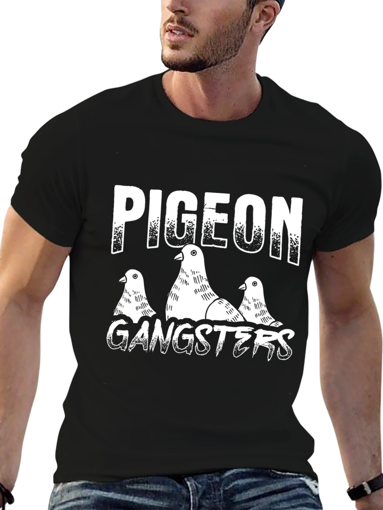 Pigeon Gangsters Graphic T-Shirt - Cool Streetwear