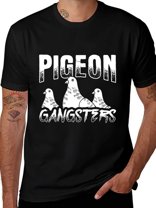Pigeon Gangsters Graphic T-Shirt - Cool Streetwear