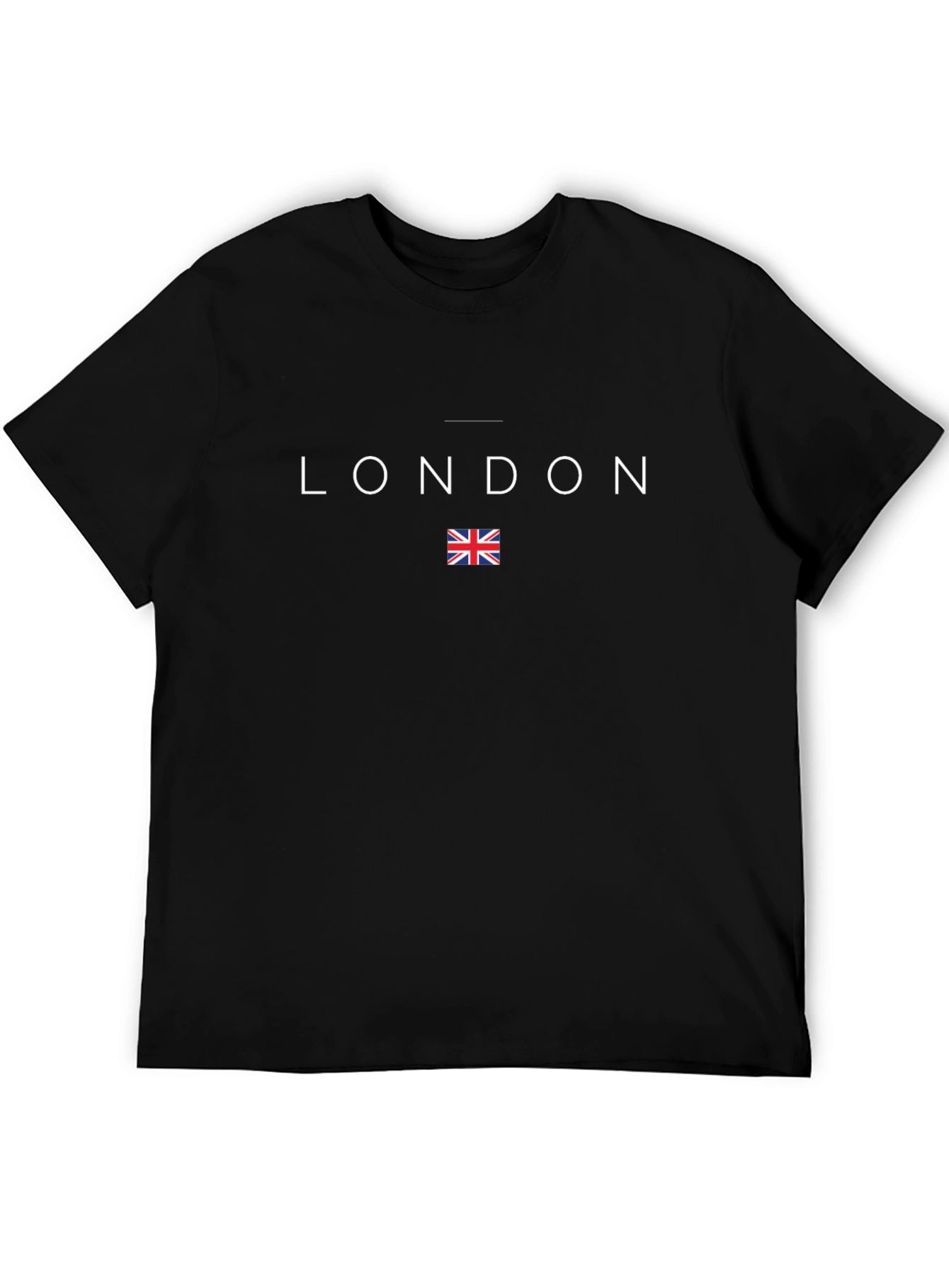 London UK Flag Graphic Tee - Stylish Black T-Shirt