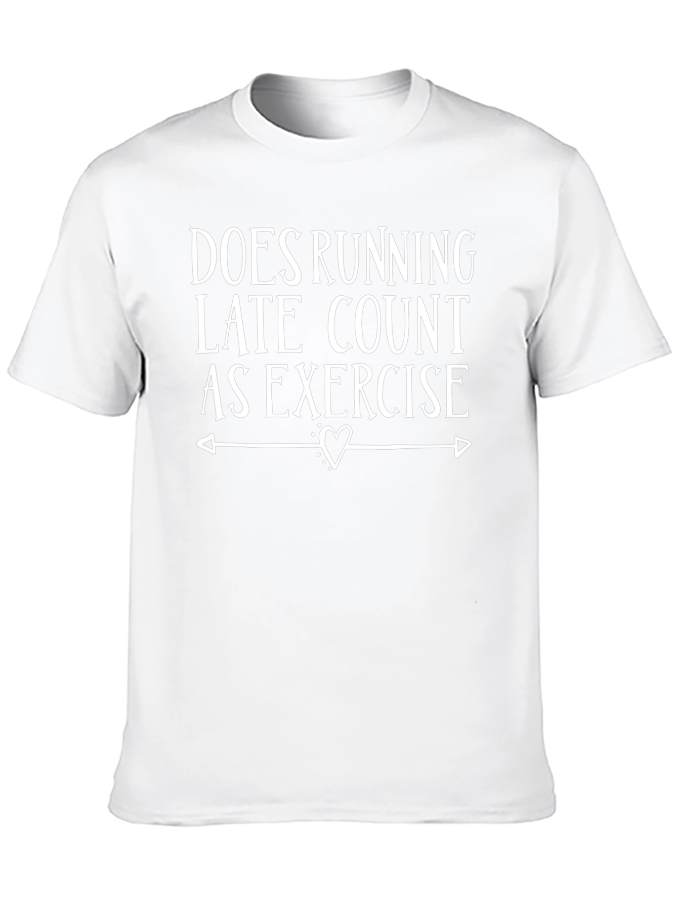 Funny Running Late Exercise Graphic T-Shirt