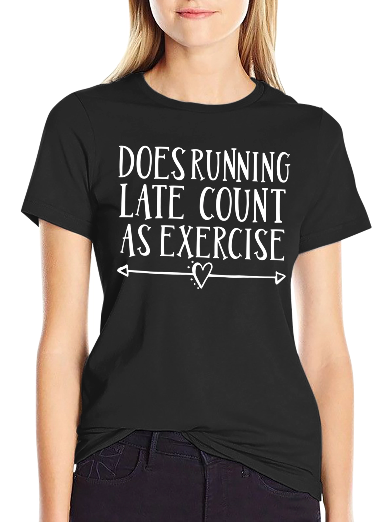 Funny Running Late Exercise Graphic T-Shirt
