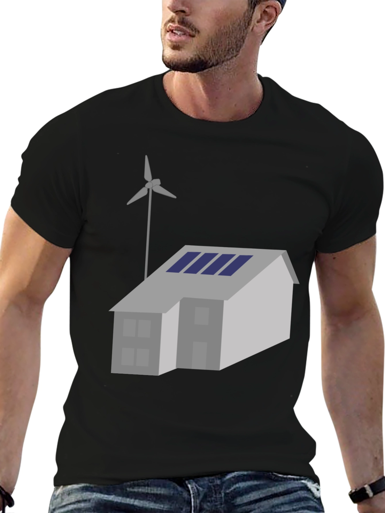 Eco Home T-Shirt: Solar & Wind Powered Living