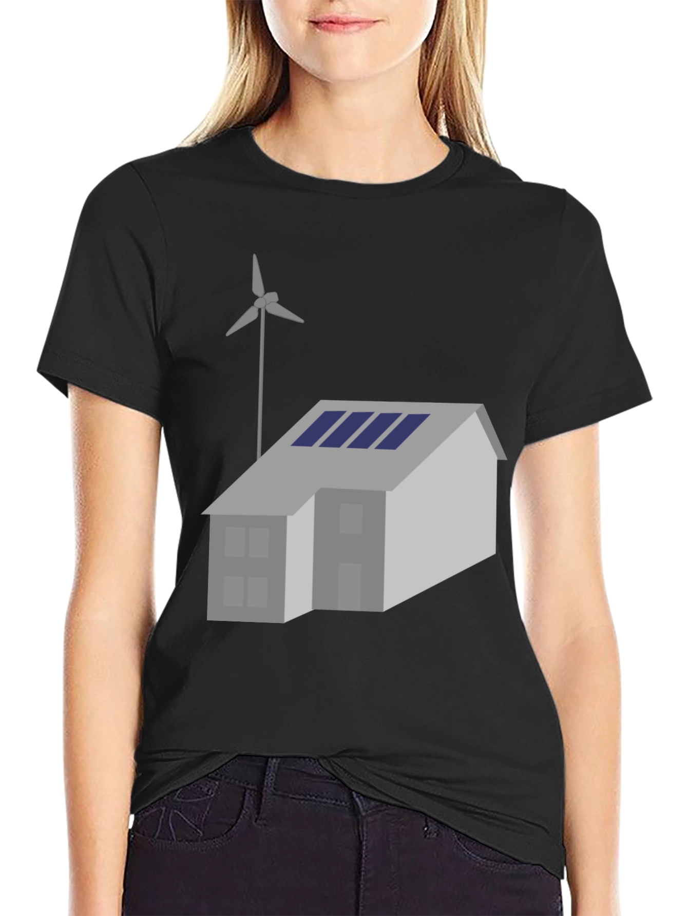 Eco Home T-Shirt: Solar & Wind Powered Living