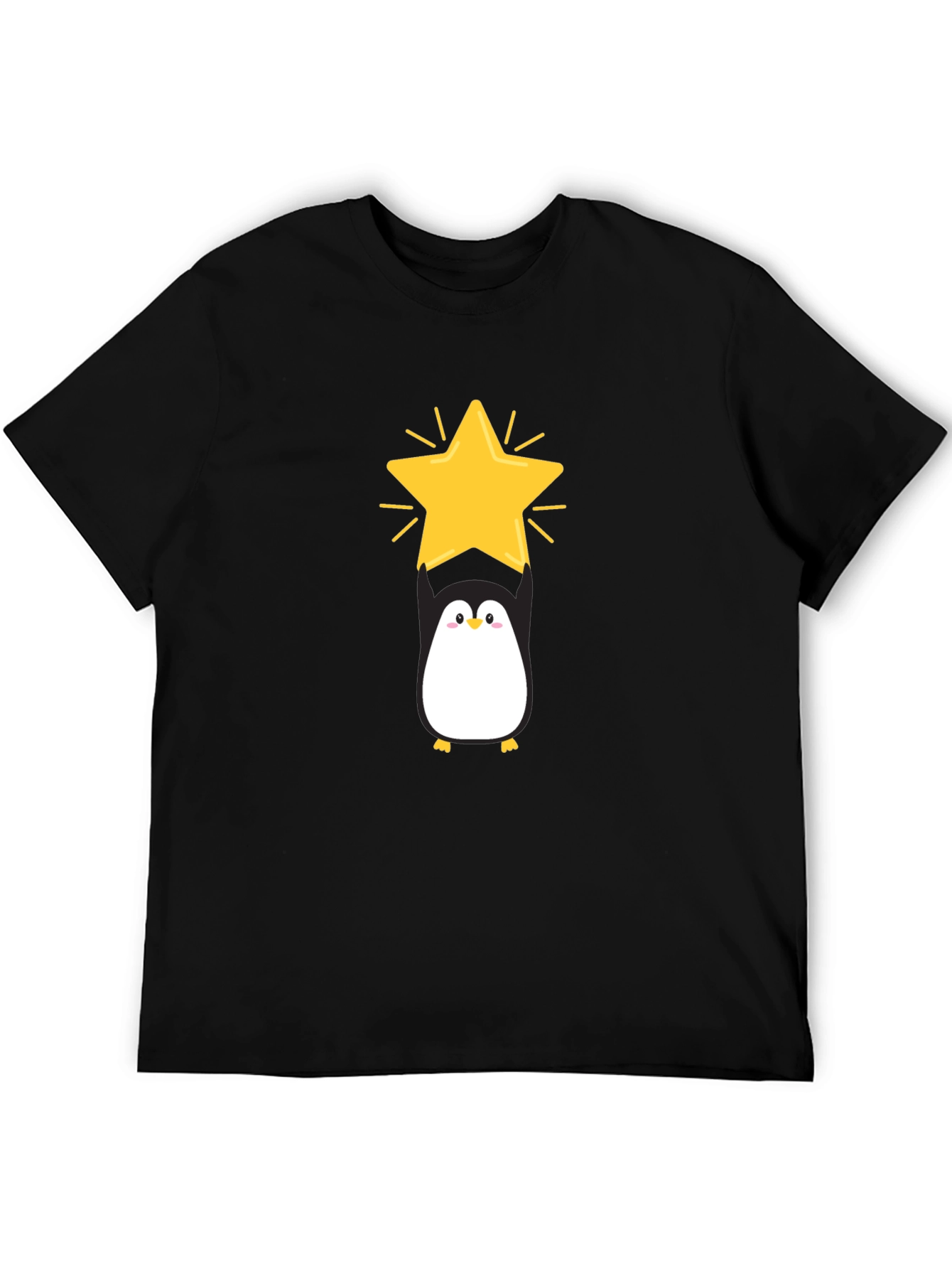 Penguin Star Black T-Shirt