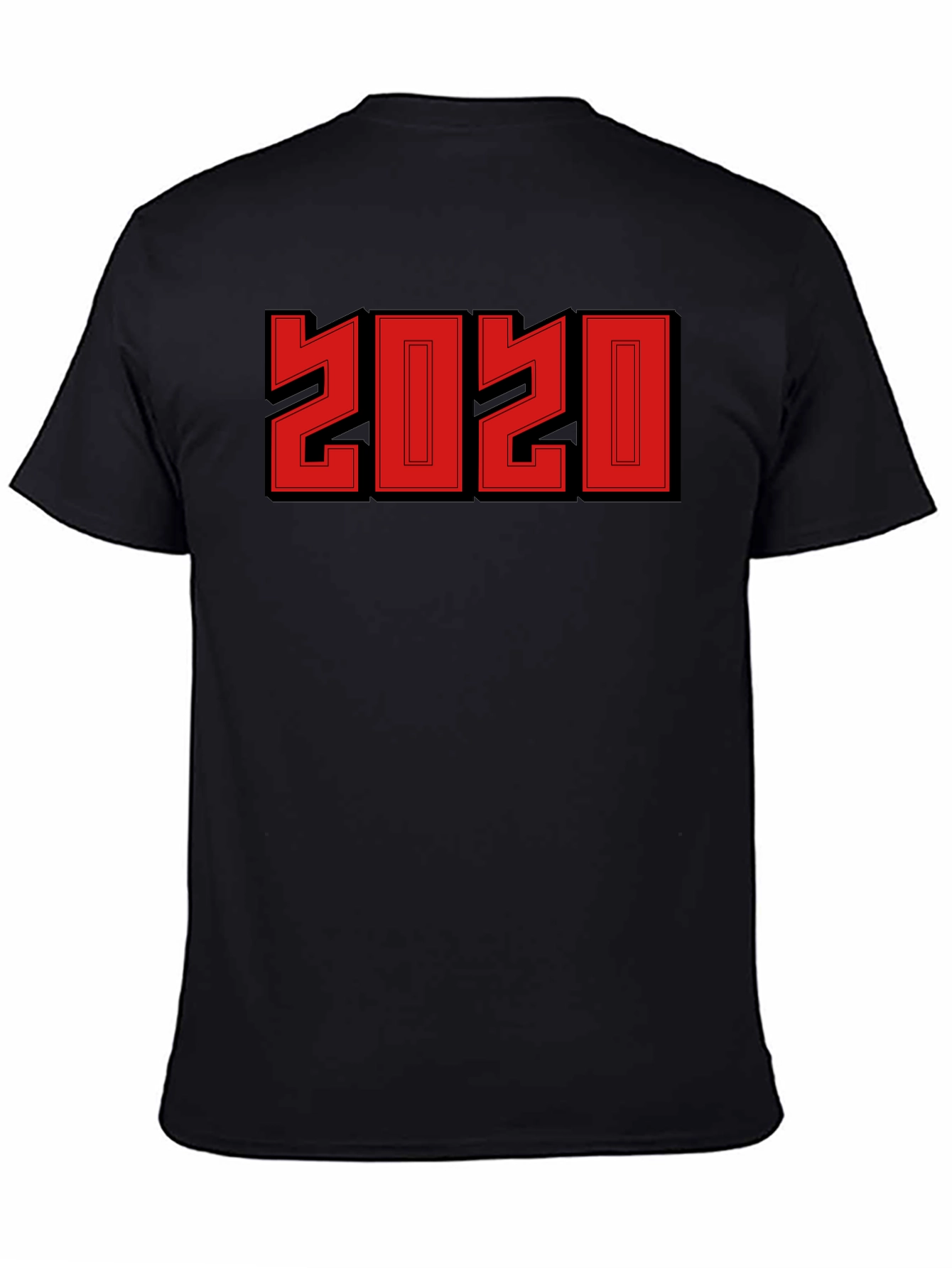 2020 Retro Style Graphic Tee - Black