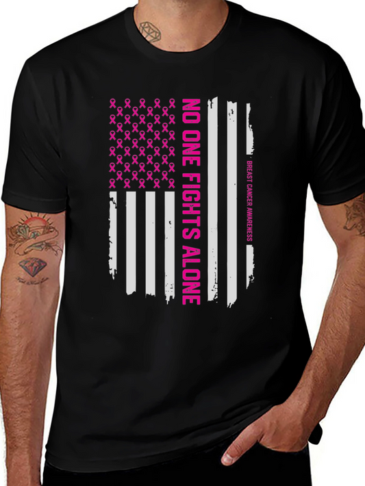 Breast Cancer Awareness Flag T-Shirt
