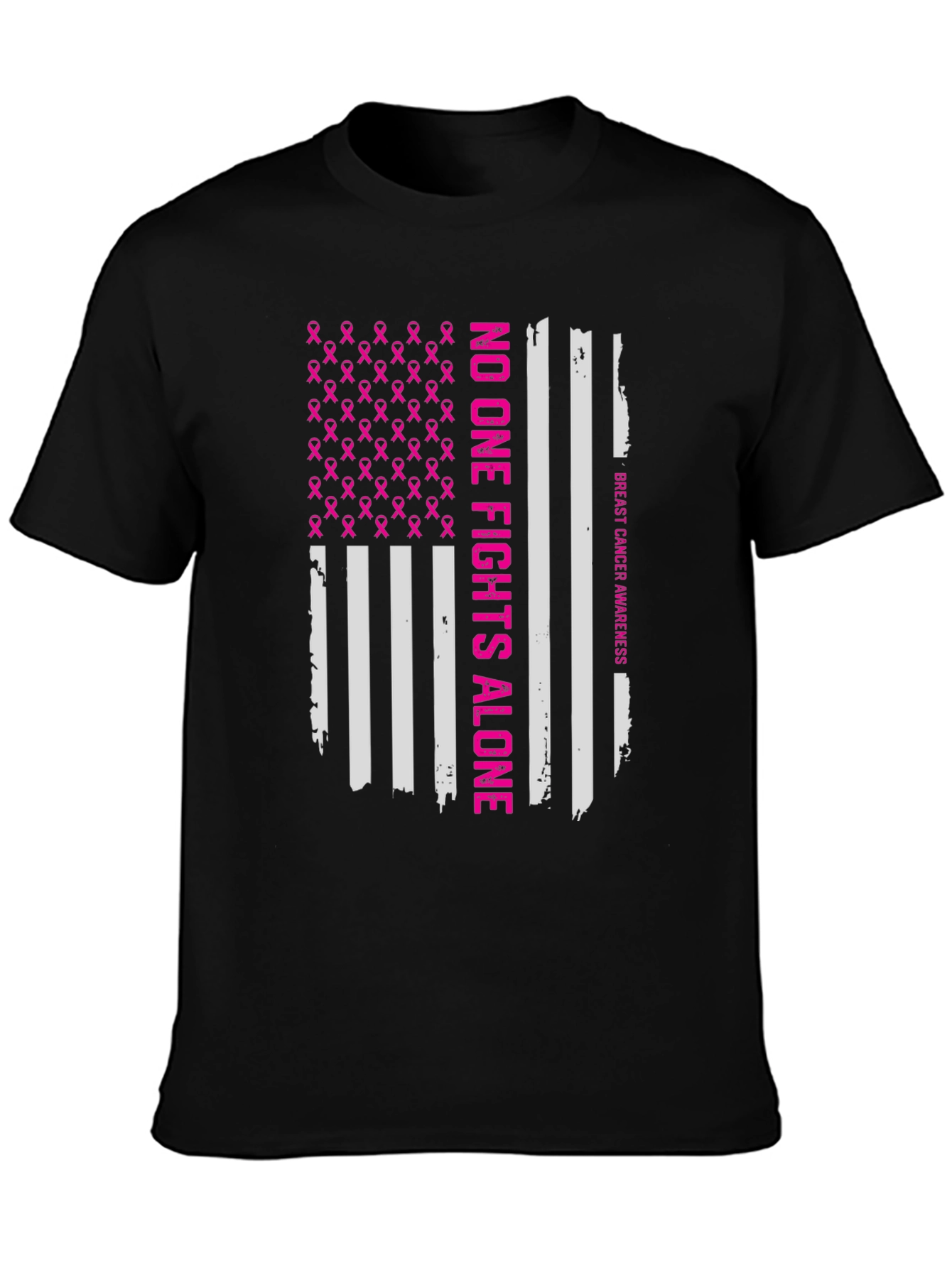 Breast Cancer Awareness Flag T-Shirt