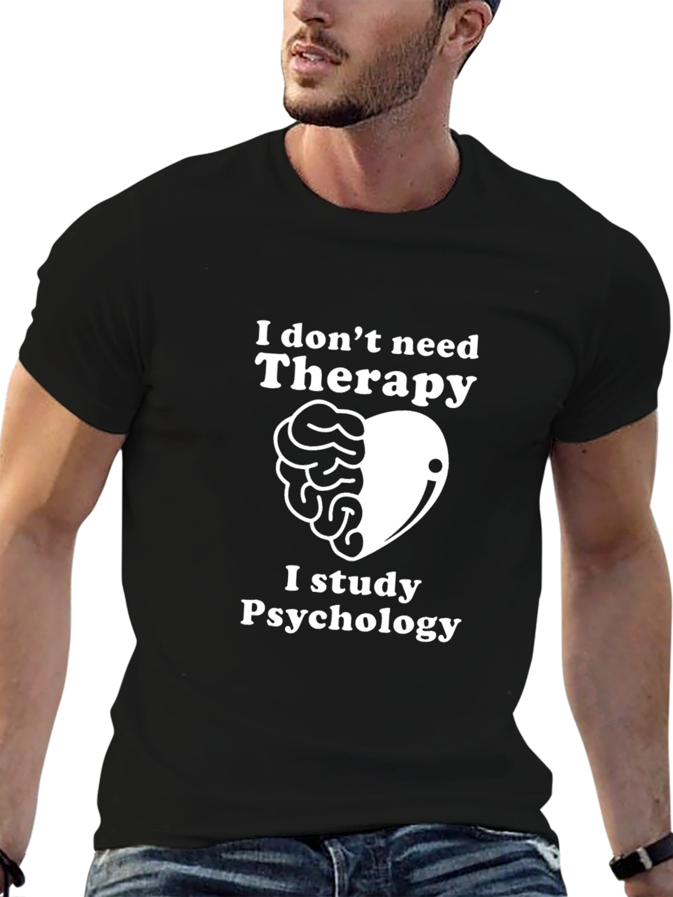 Psychology Student Black Graphic Tee