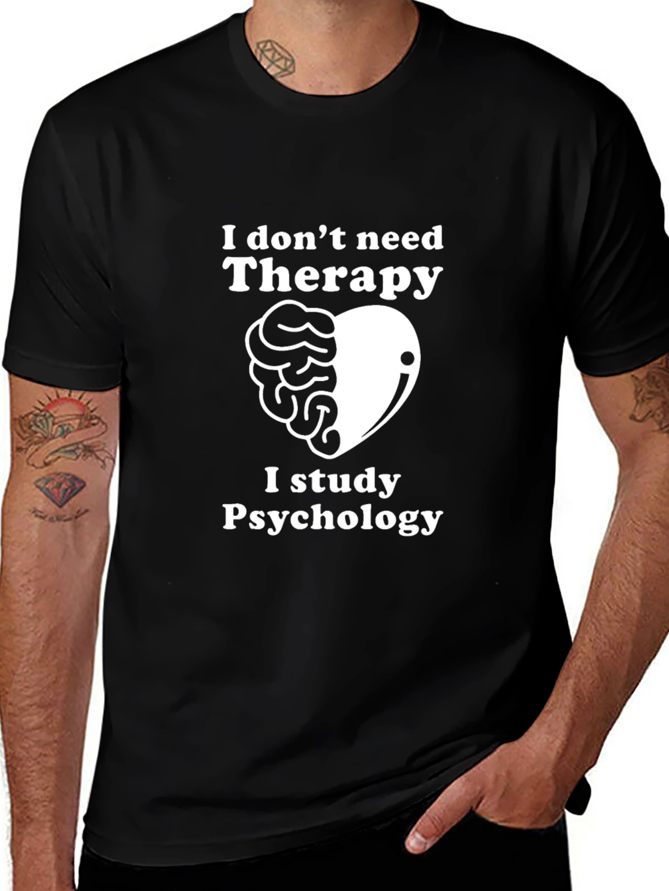 Psychology Student Black Graphic Tee