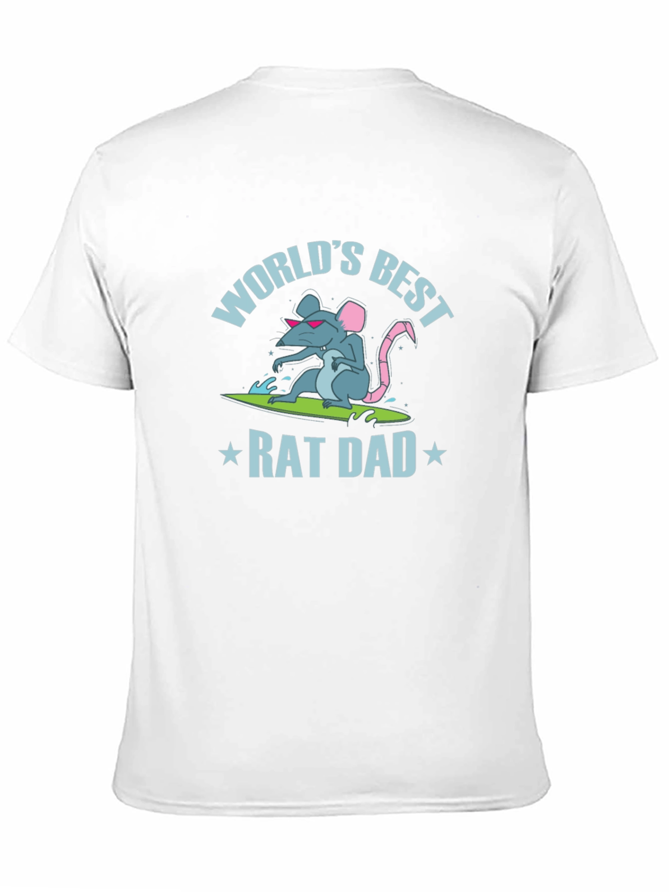 Worlds Best Rat Dad Graphic Tee - Black