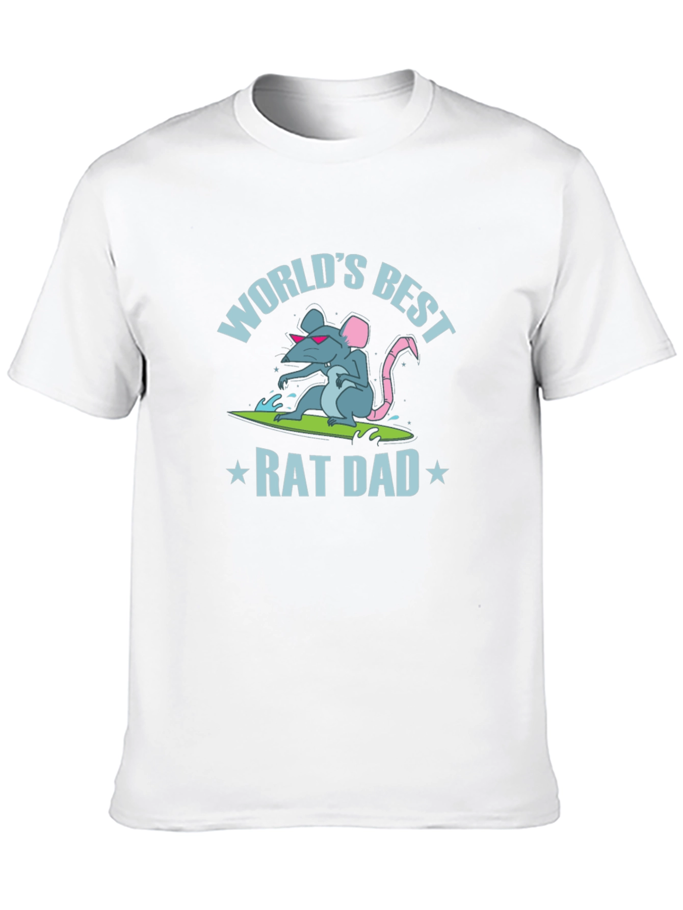 Worlds Best Rat Dad Graphic Tee - Black