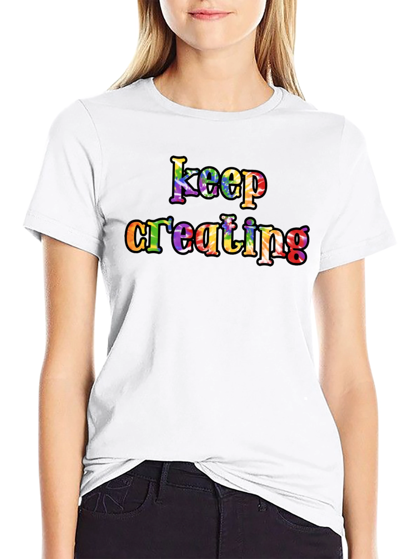 Keep Creating Rainbow Graphic T-Shirt - Unisex
