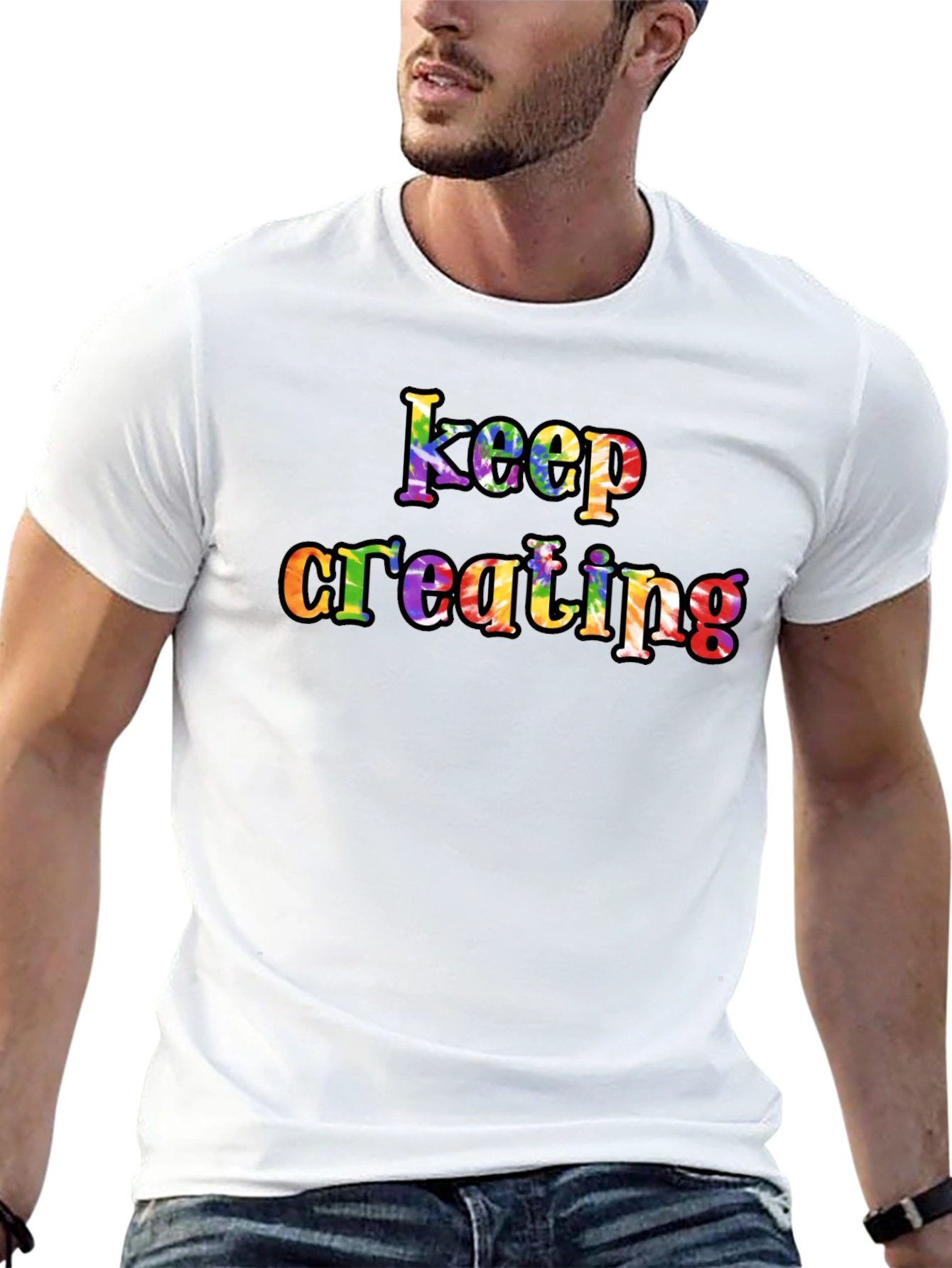 Keep Creating Rainbow Graphic T-Shirt - Unisex