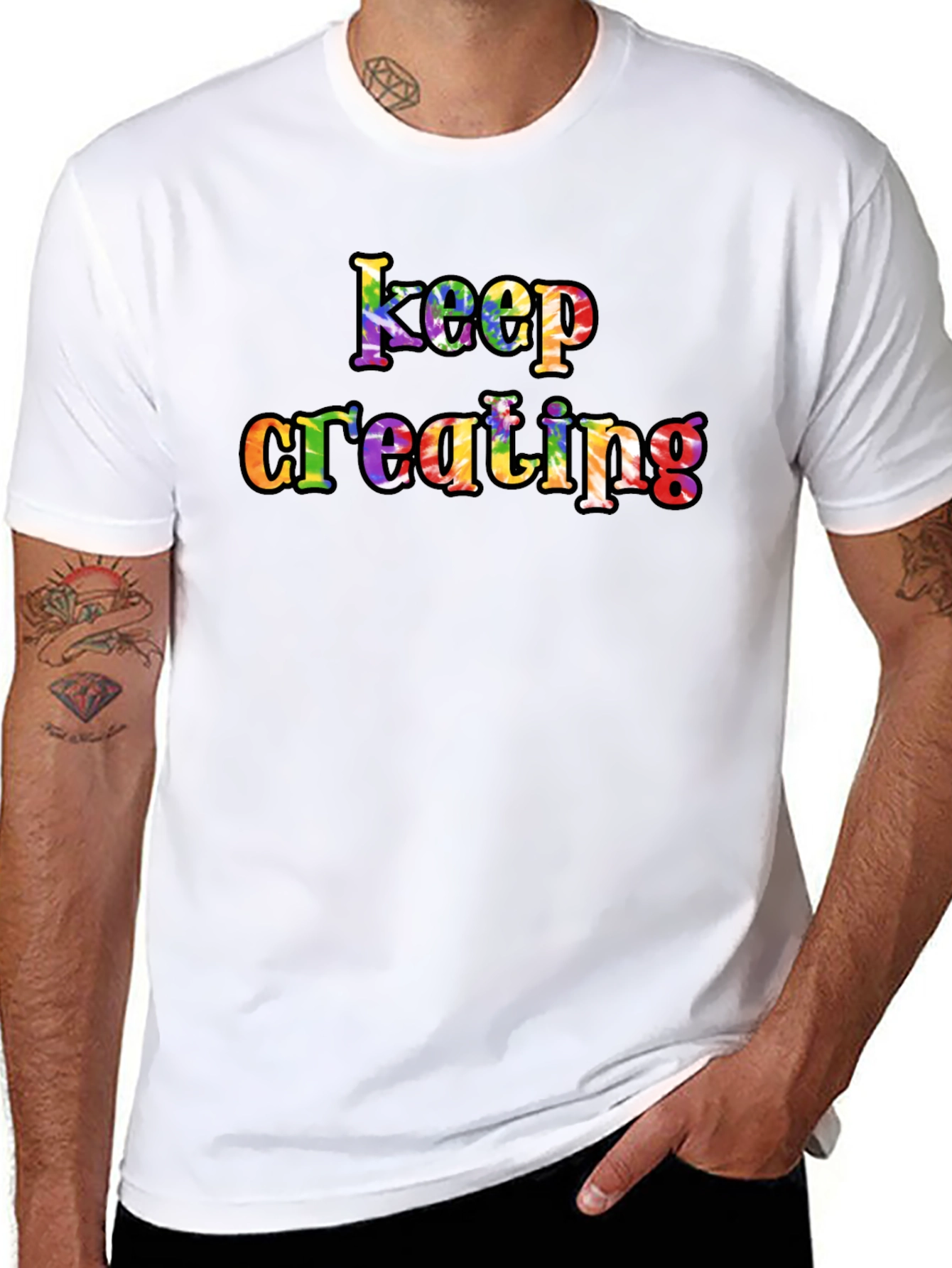Keep Creating Rainbow Graphic T-Shirt - Unisex