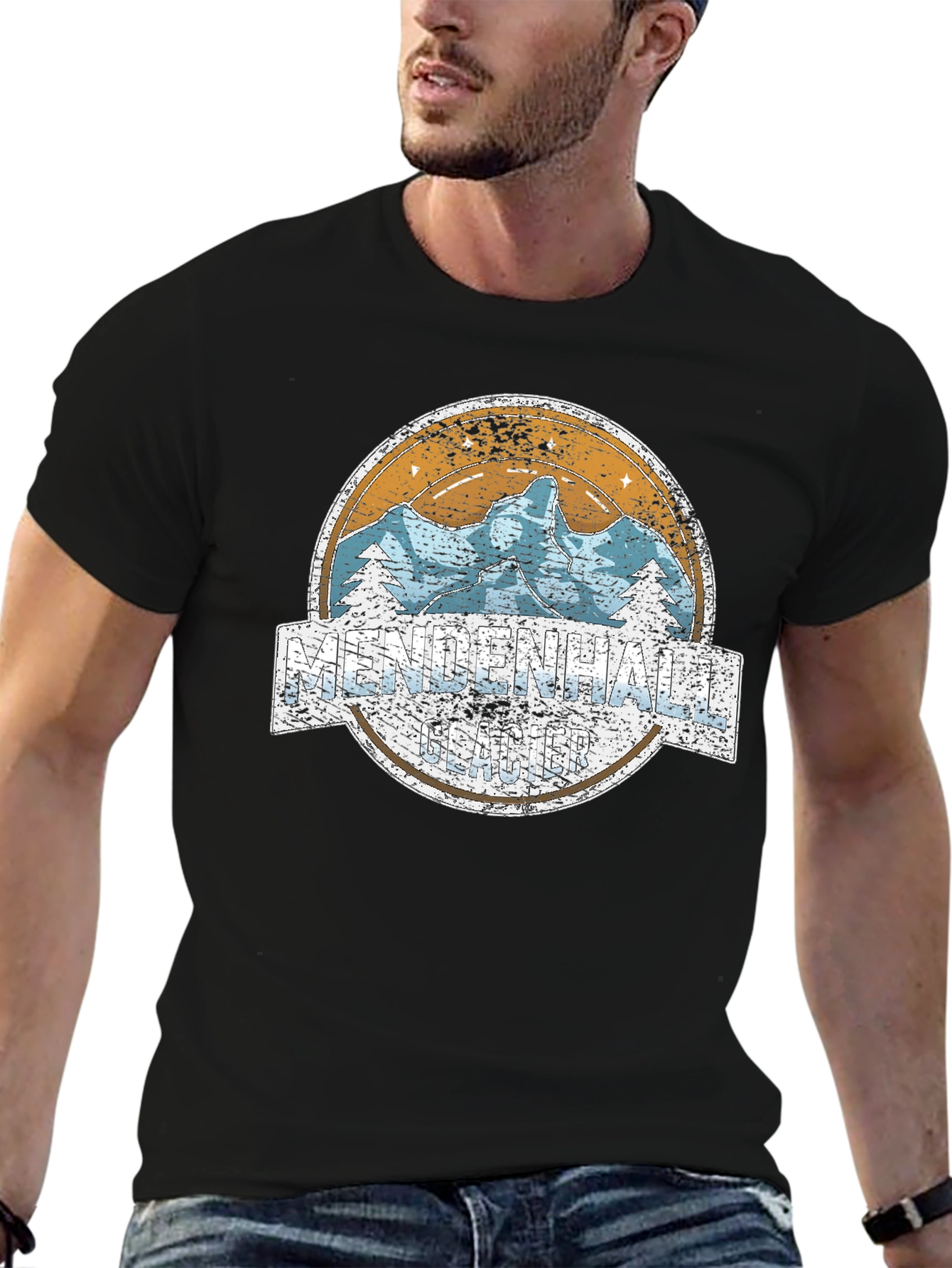 Mendenhall Glacier T-Shirt - Retro Mountain Design