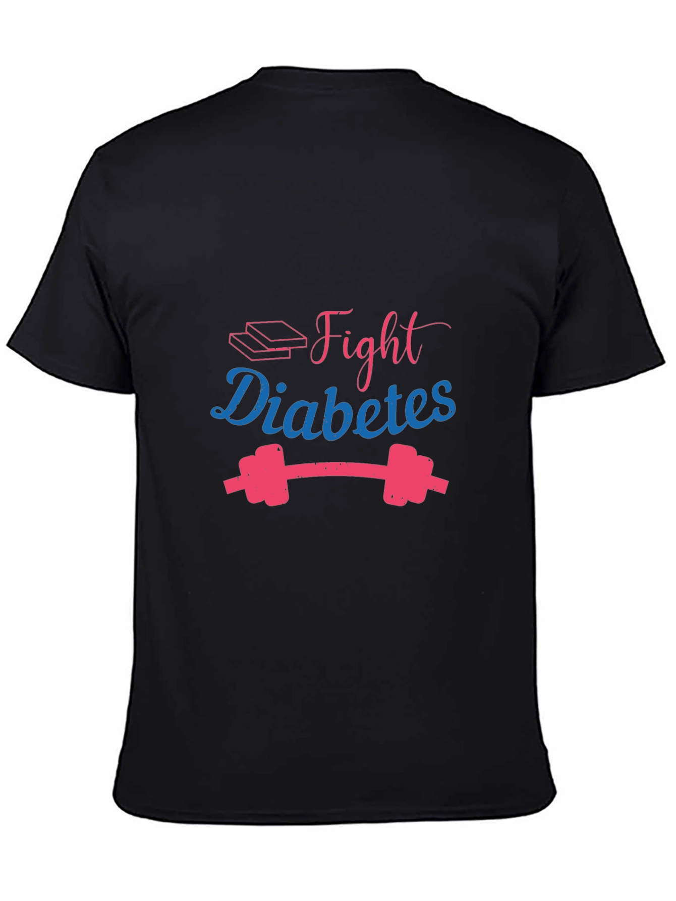 Fight Diabetes Graphic Tee - Black Cotton Shirt