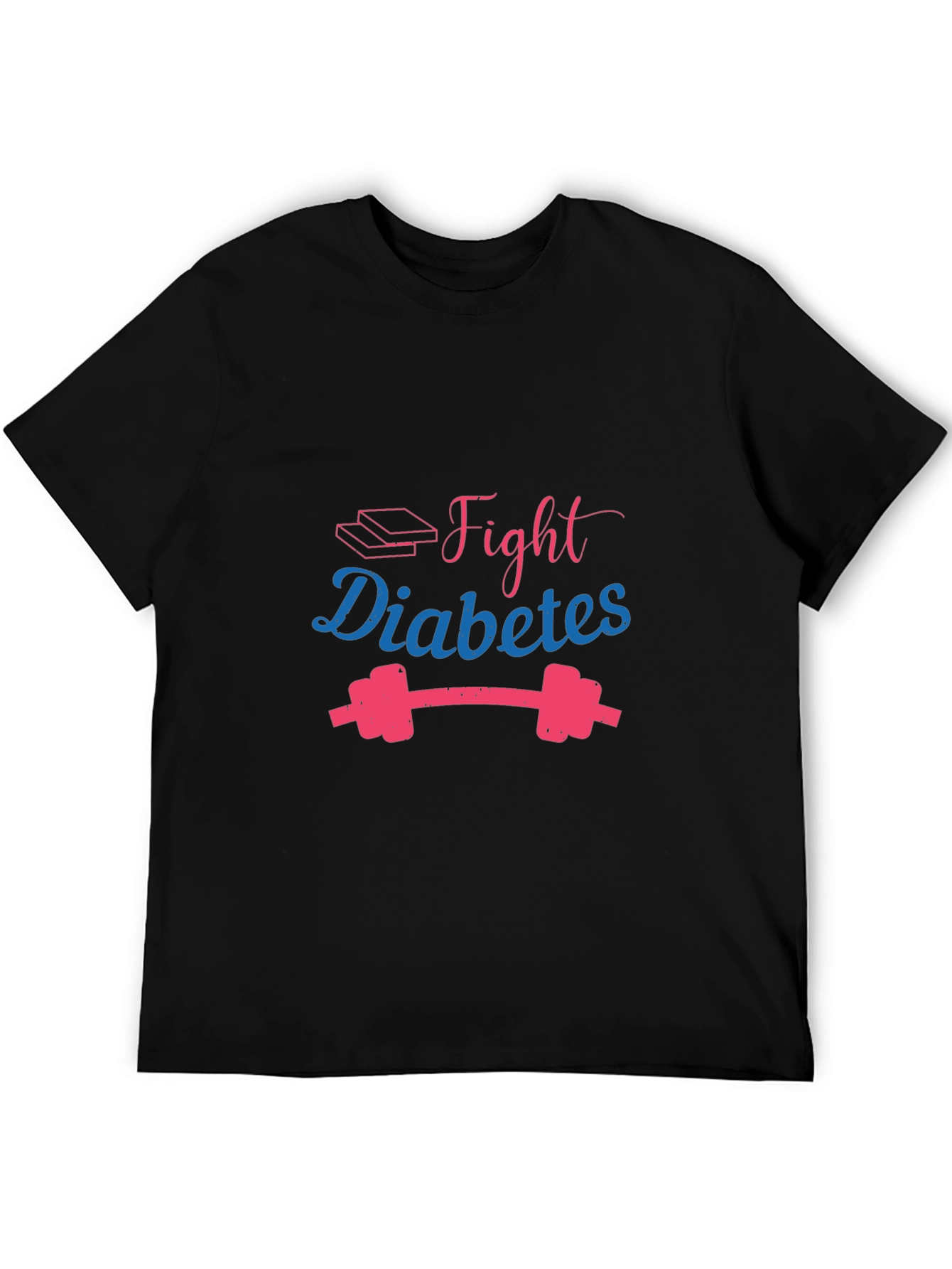 Fight Diabetes Graphic Tee - Black Cotton Shirt