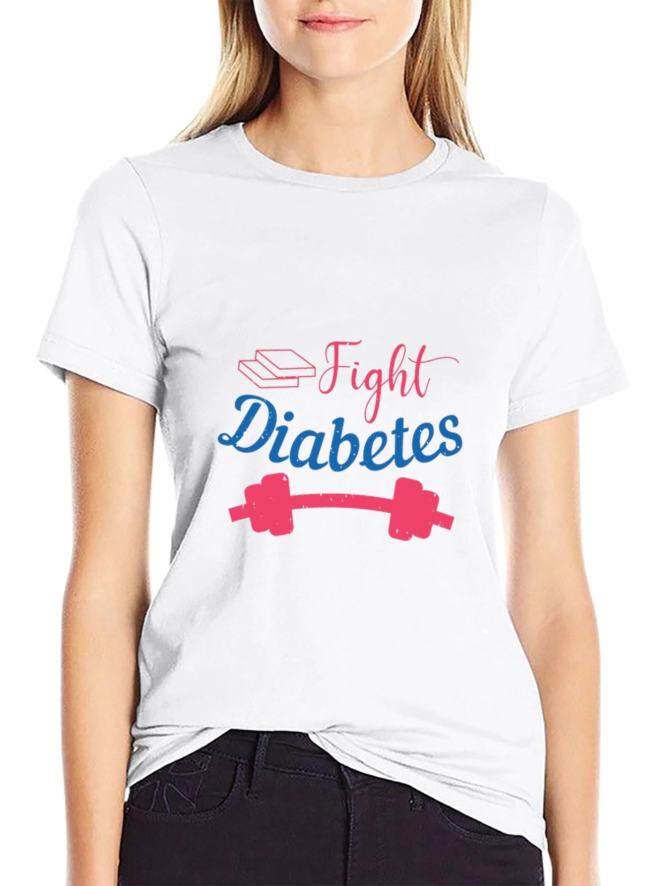 Fight Diabetes Graphic Tee - Black Cotton Shirt