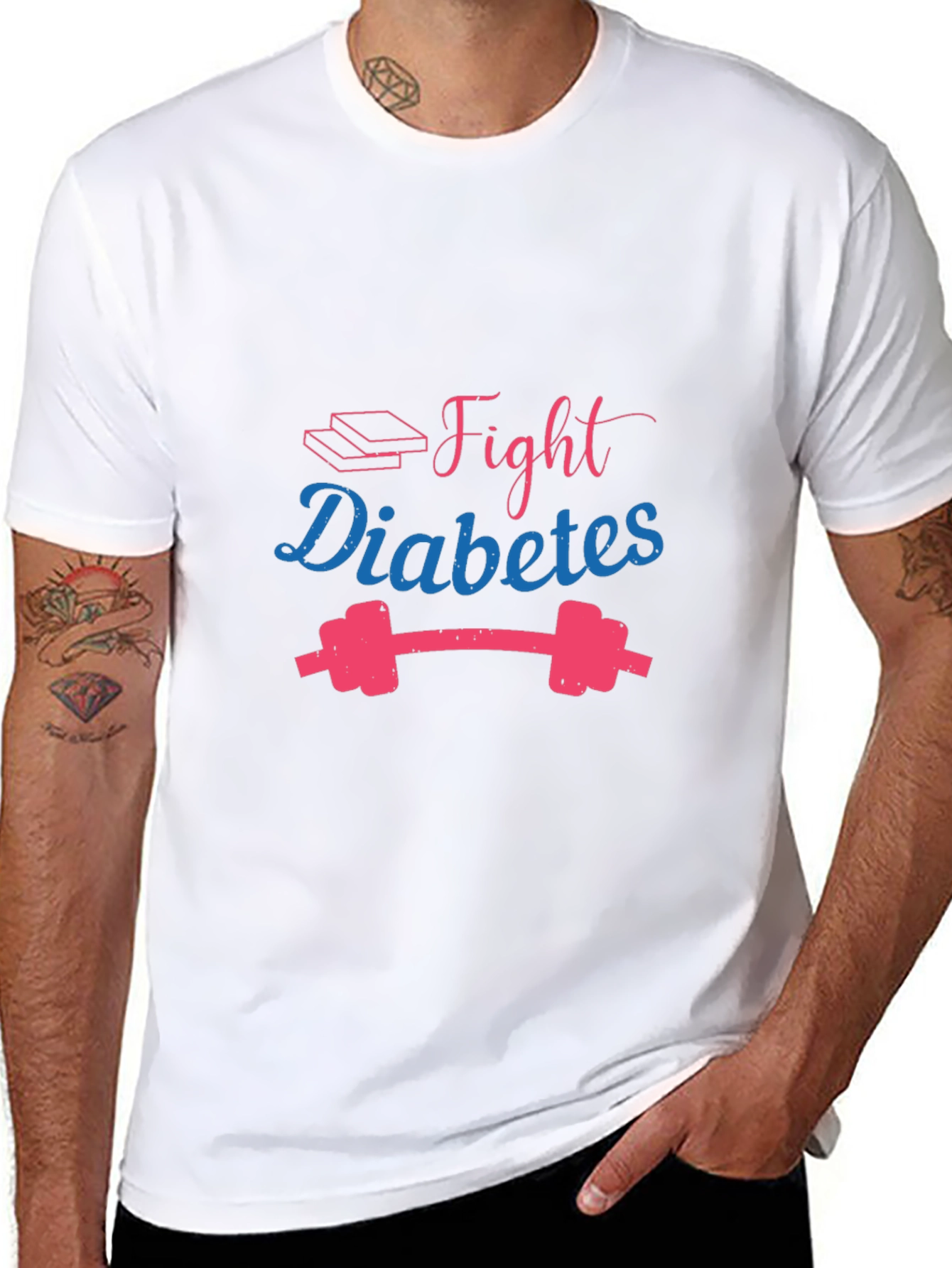 Fight Diabetes Graphic Tee - Black Cotton Shirt