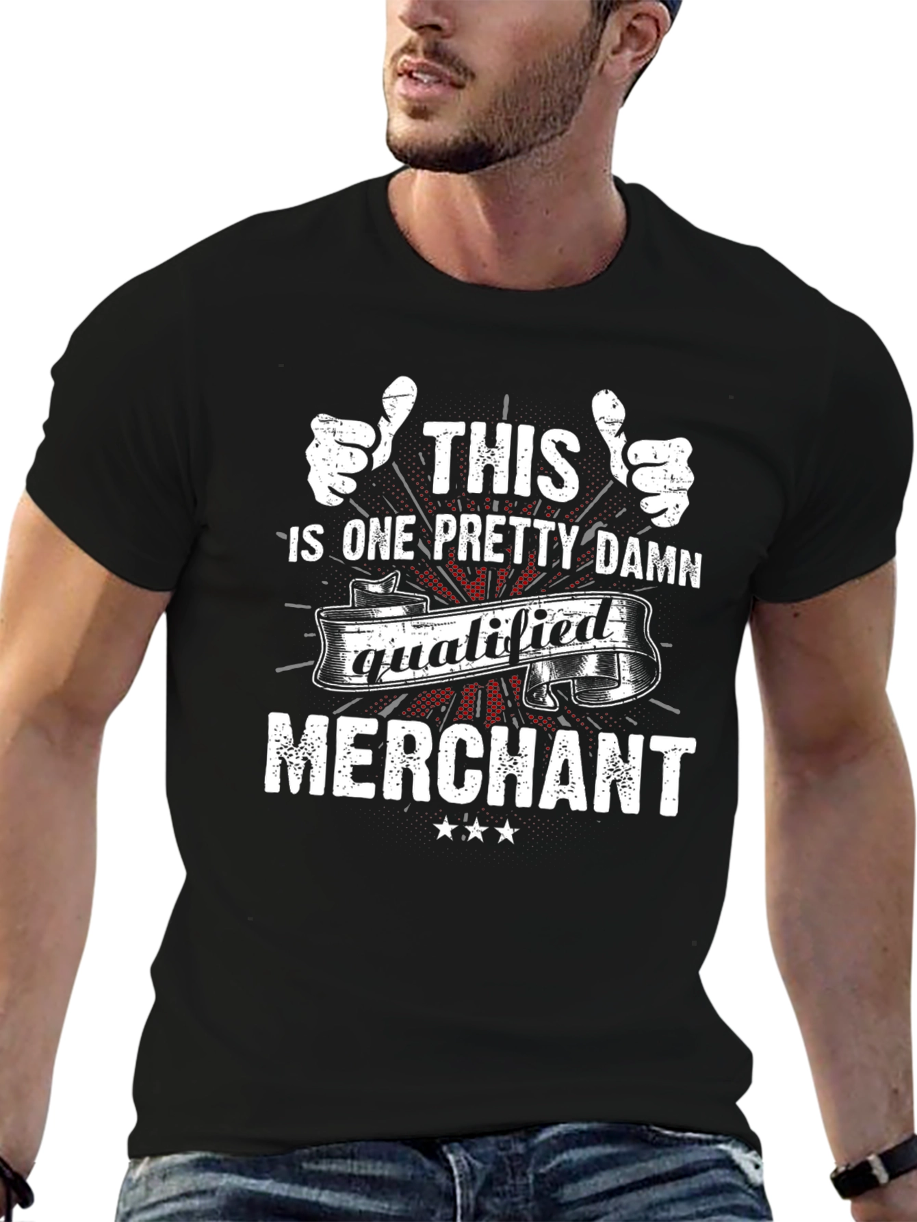 Qualified Merchant Graphic T-Shirt - Black