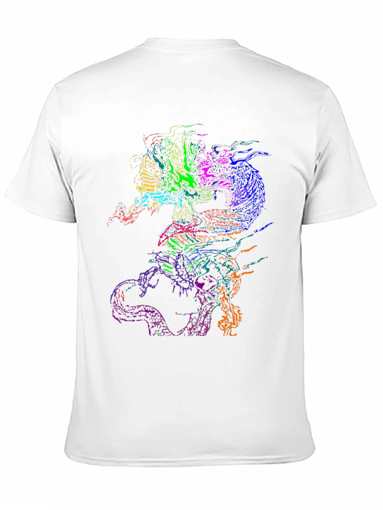 Vibrant Dragon Graphic Black T-Shirt