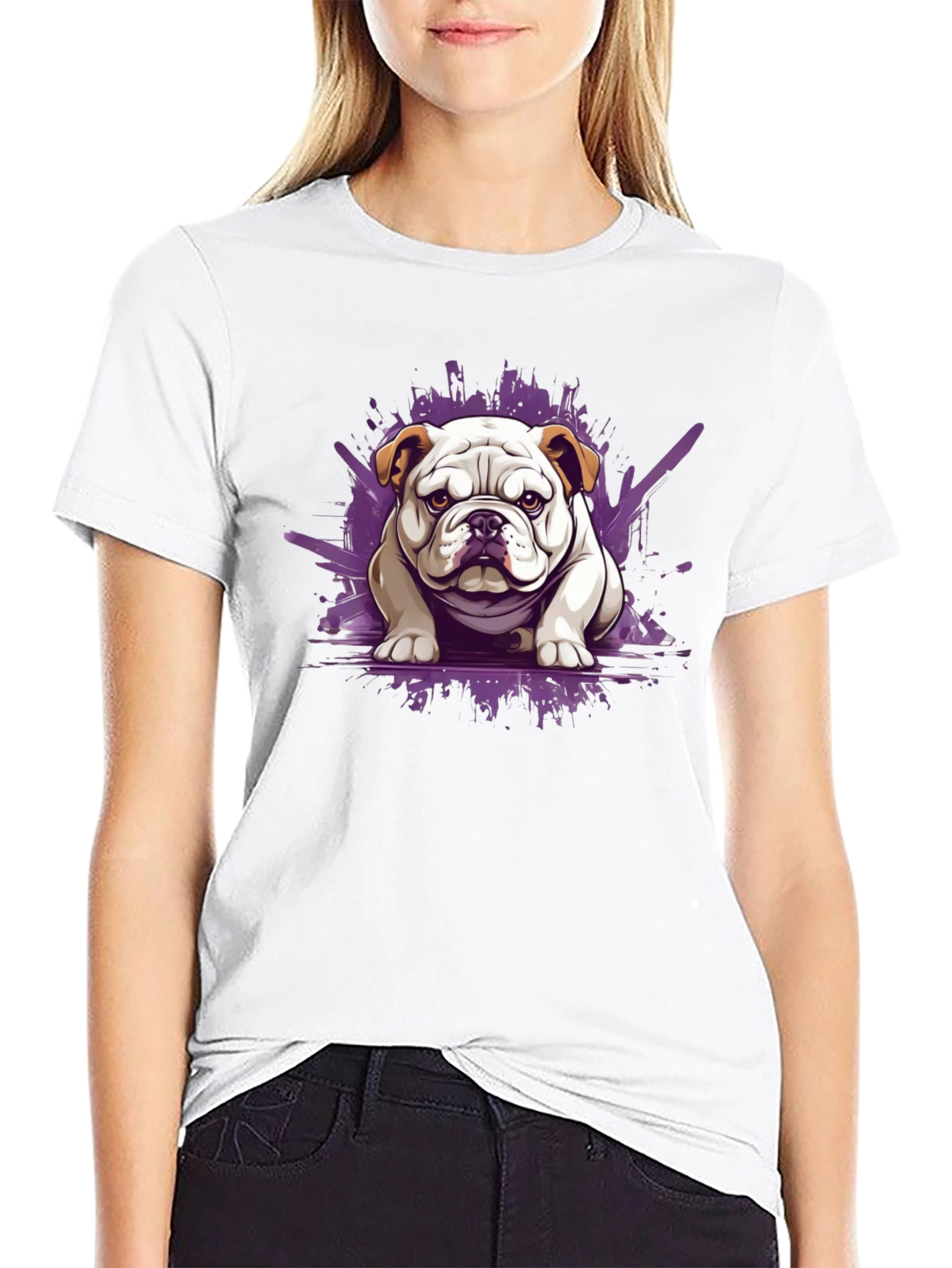 Bulldog Graphic Tee - Stylish Mens Black T-Shirt