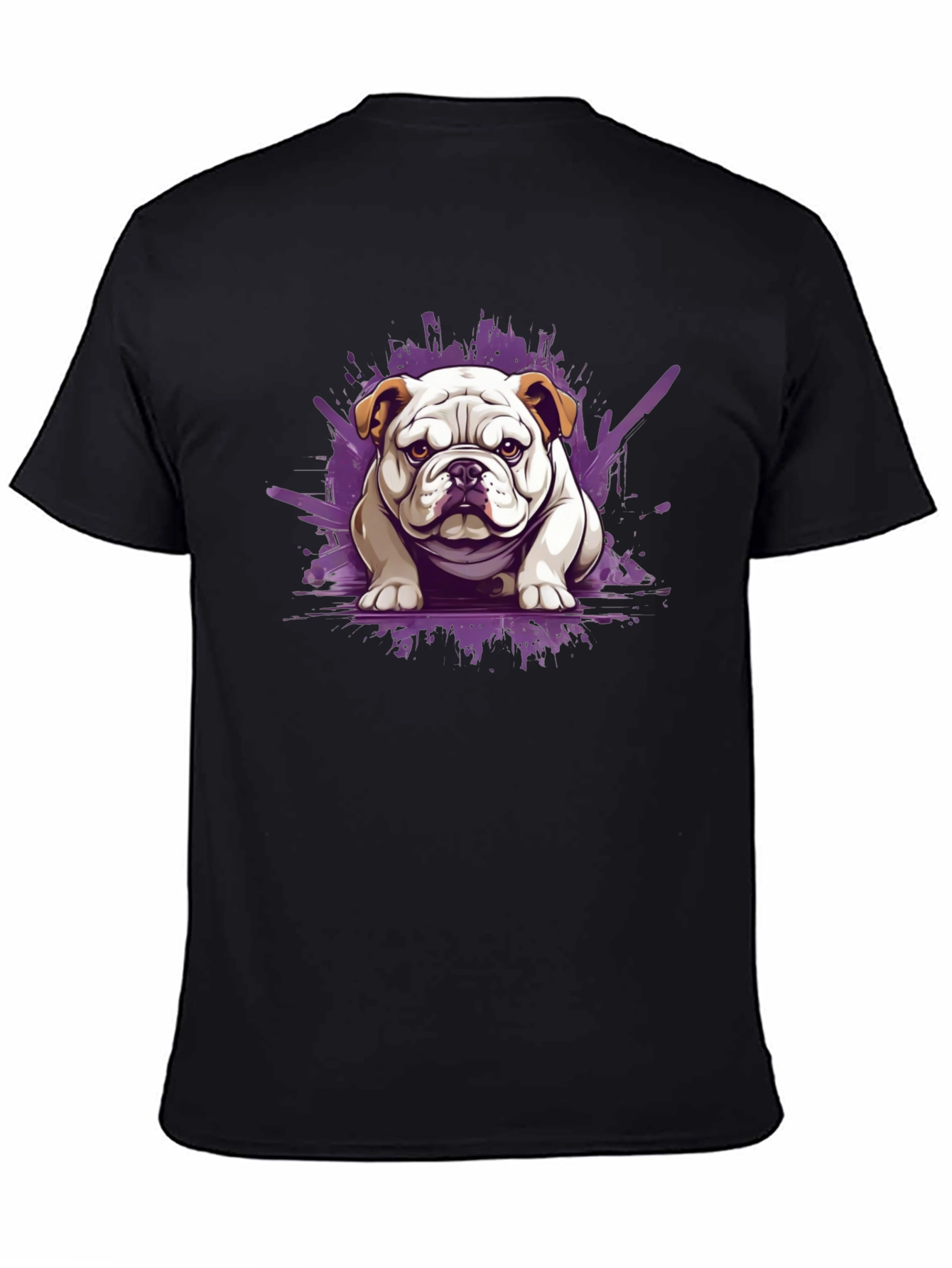 Bulldog Graphic Tee - Stylish Mens Black T-Shirt