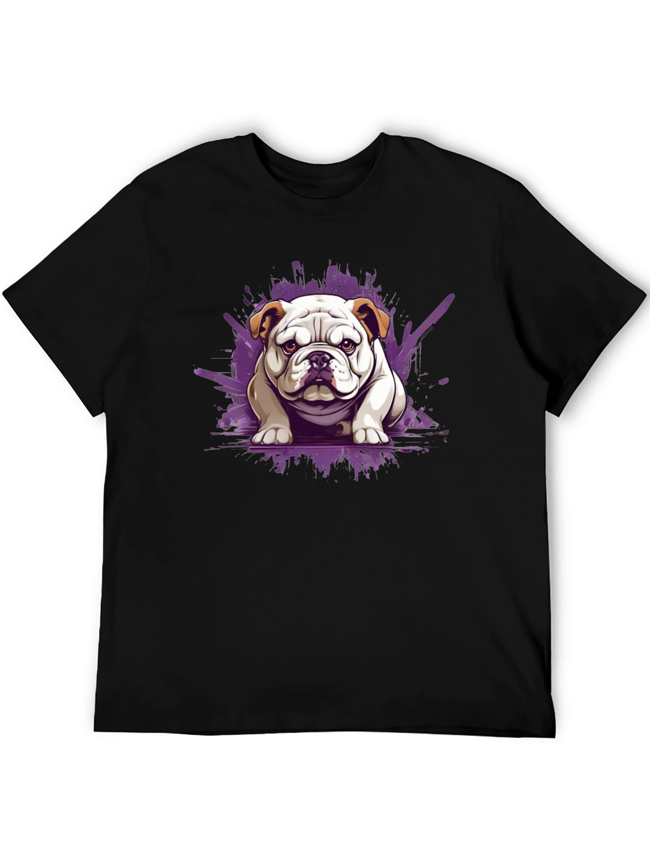 Bulldog Graphic Tee - Stylish Mens Black T-Shirt