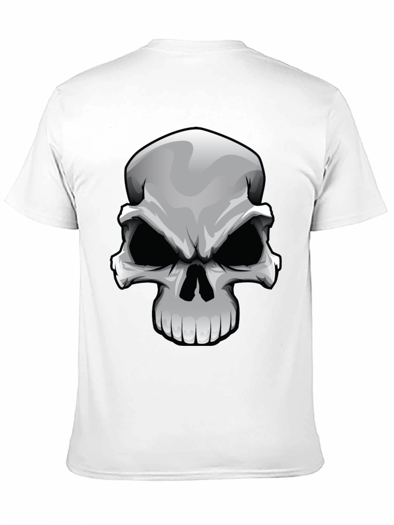 Skull Graphic Print T-Shirt - Black
