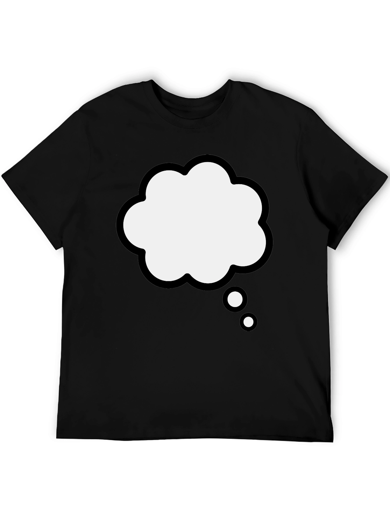 Thinking Cloud Graphic Tee - Black Cotton Blend
