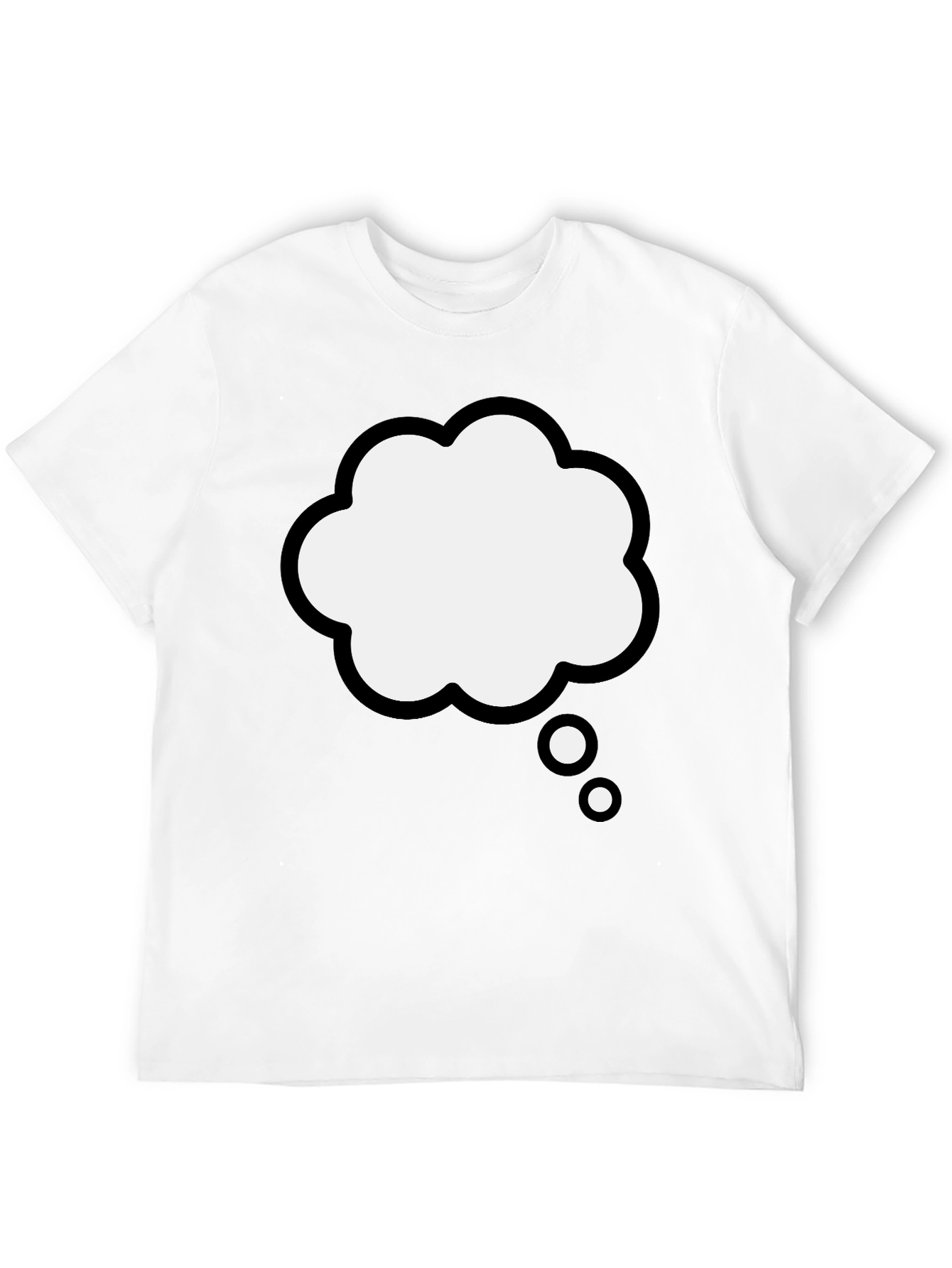 Thinking Cloud Graphic Tee - Black Cotton Blend
