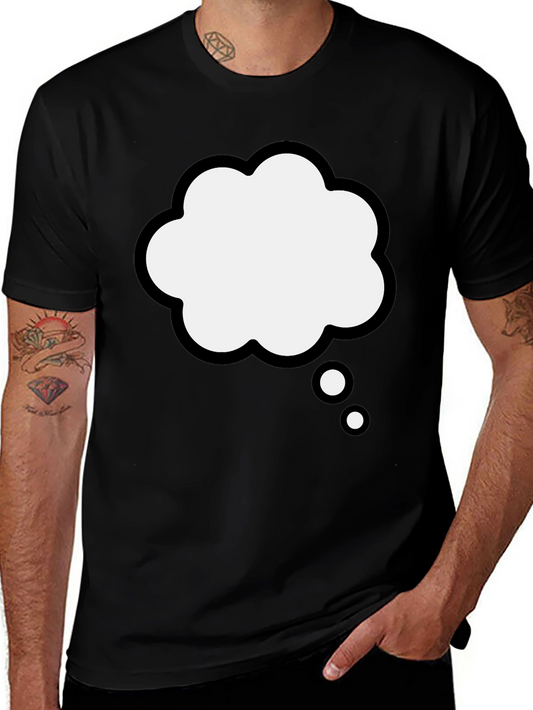 Thinking Cloud Graphic Tee - Black Cotton Blend
