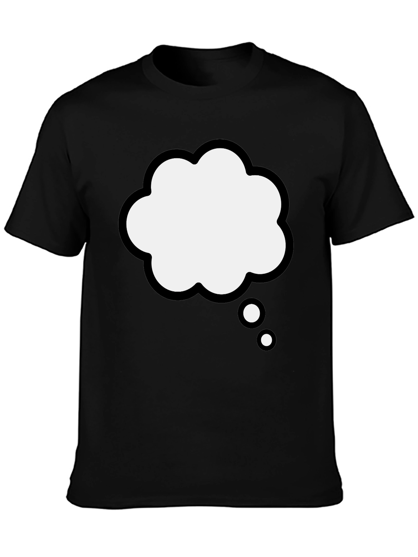 Thinking Cloud Graphic Tee - Black Cotton Blend