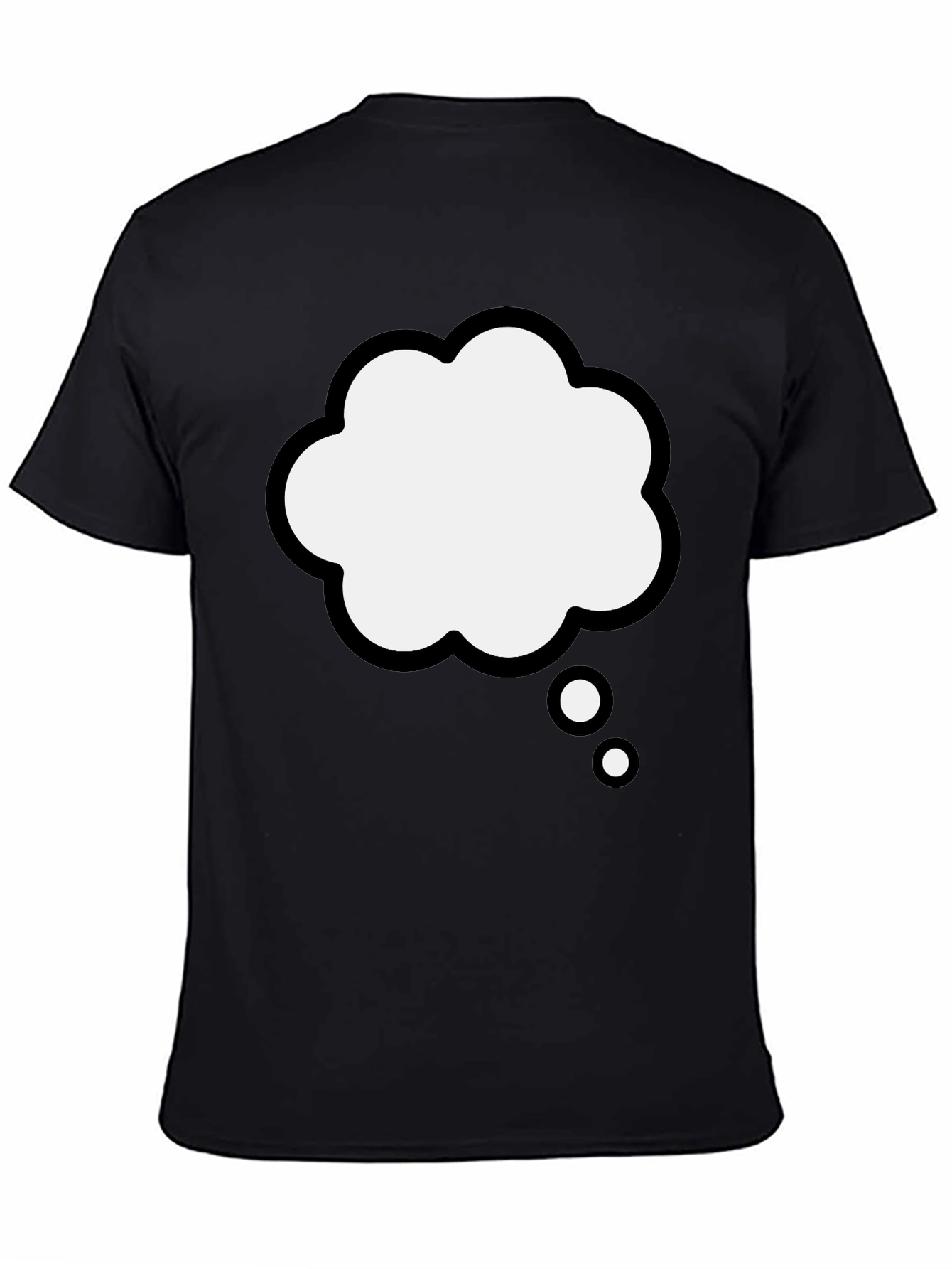 Thinking Cloud Graphic Tee - Black Cotton Blend