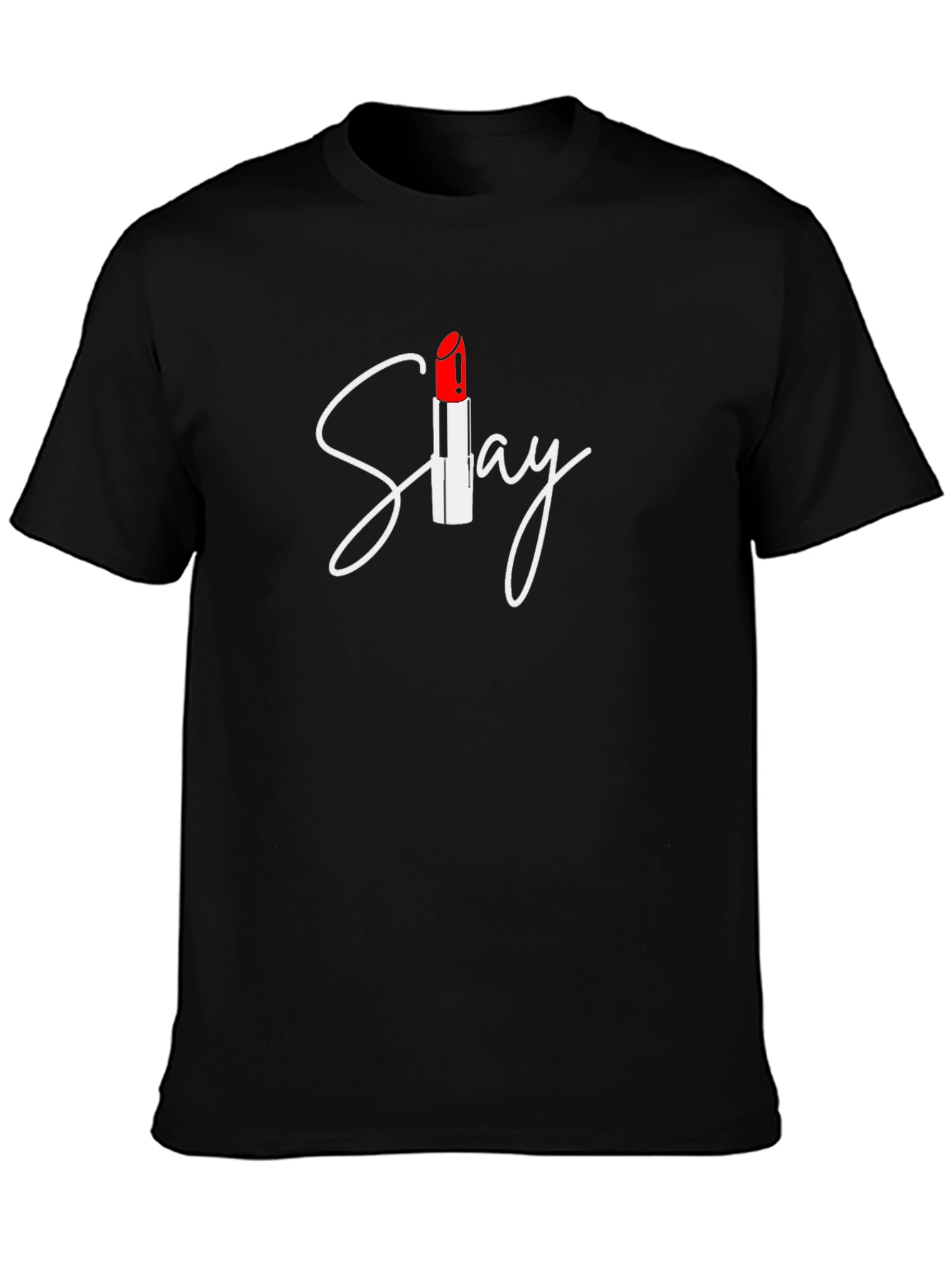 Slay Lipstick Graphic T-Shirt - Black