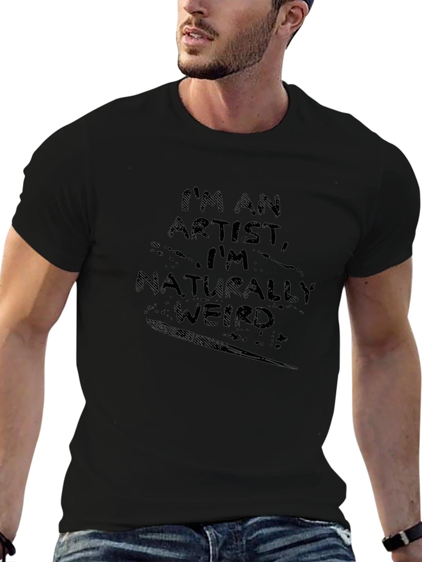 Artist Weirdness Tee - Black Graphic T-Shirt